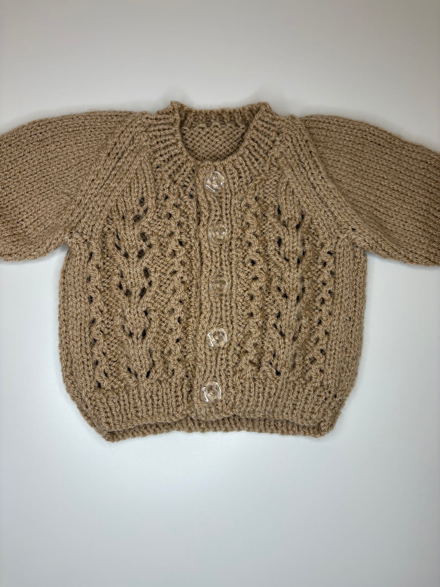 Newborn Personalised Hand Knitted Cardigan