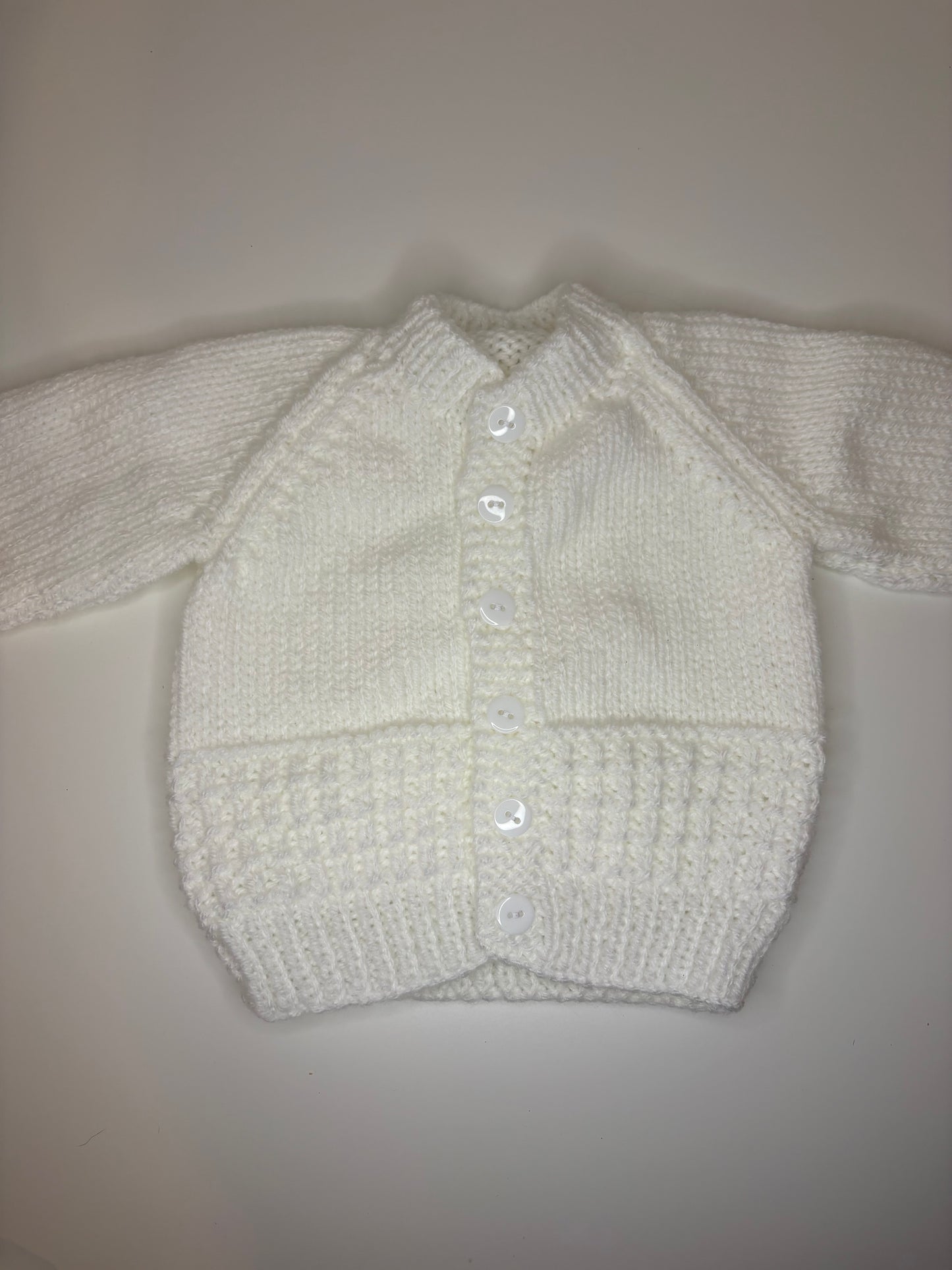 Newborn Personalised Hand Knitted Cardigan