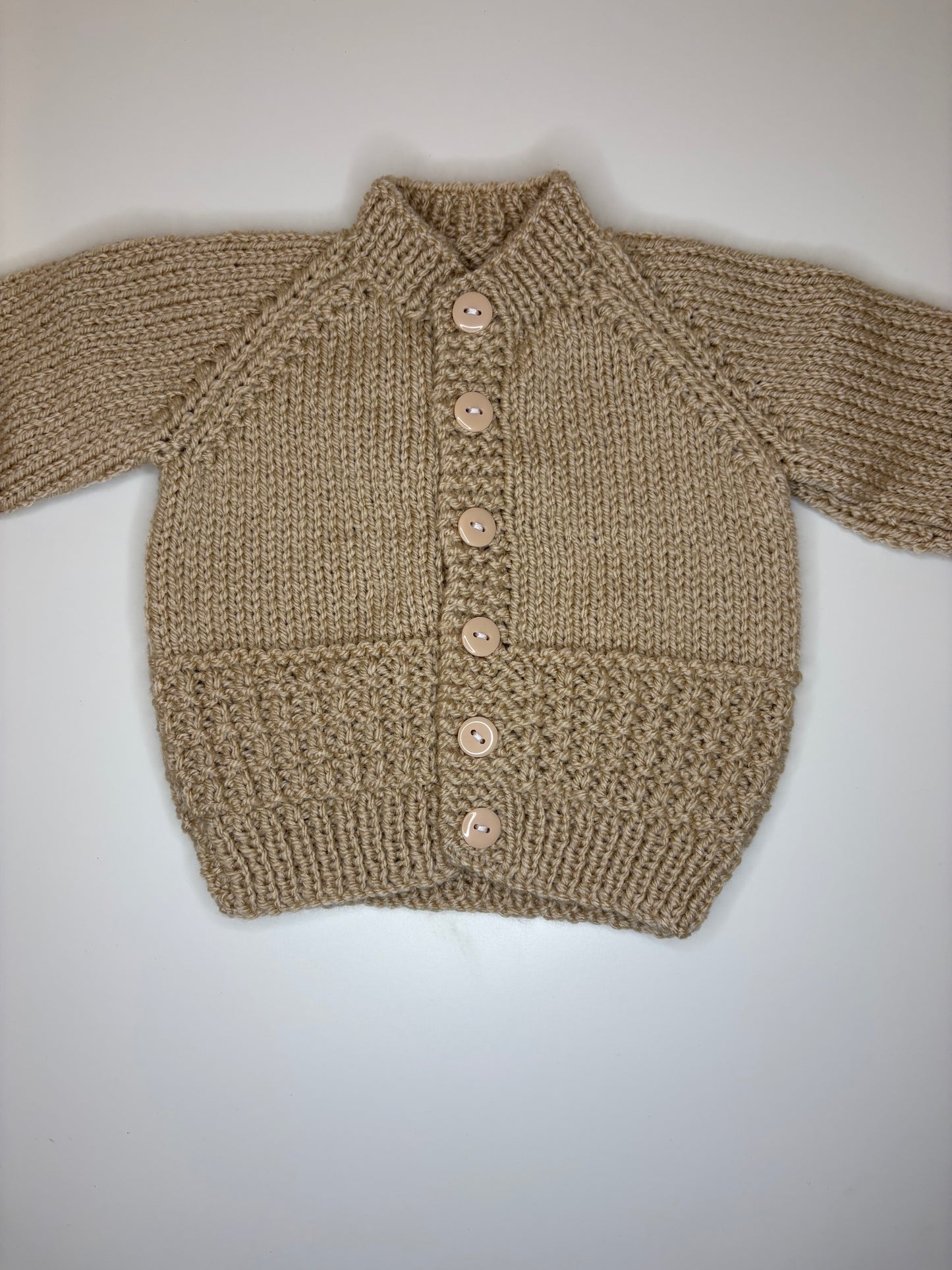 Newborn Personalised Hand Knitted Cardigan