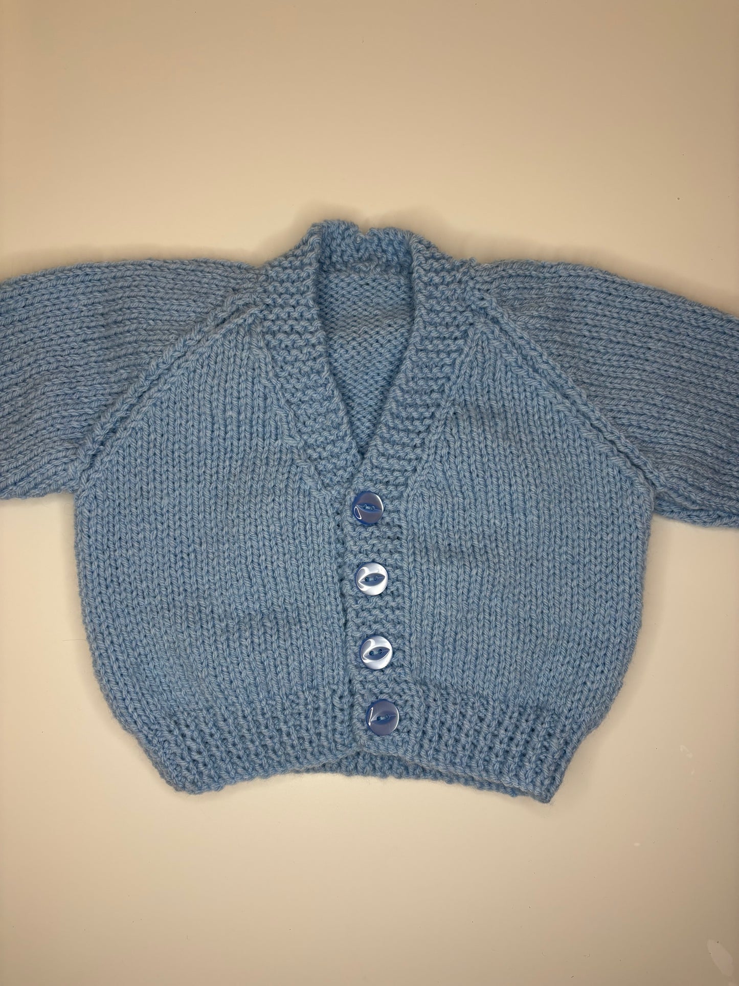 0-3 Months Personalised Hand Knitted Cardigan