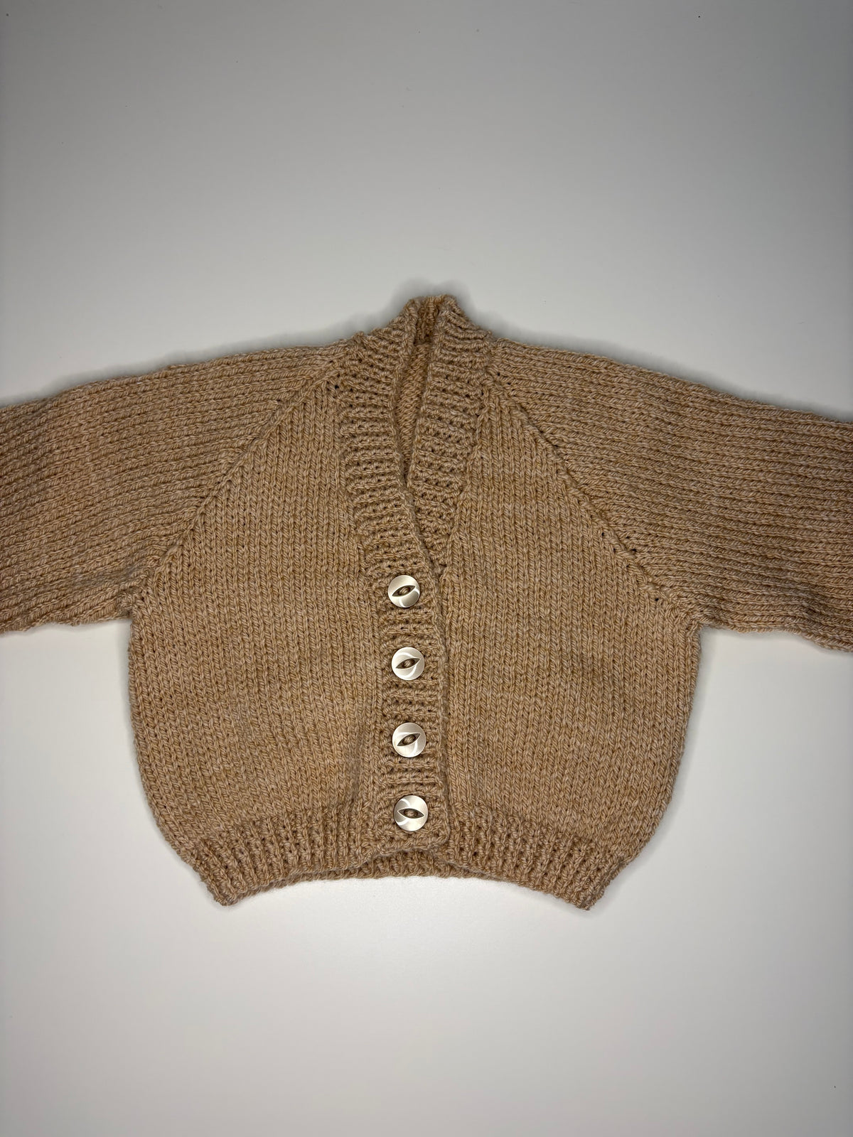 0-3 Months Personalised Hand Knitted Cardigan