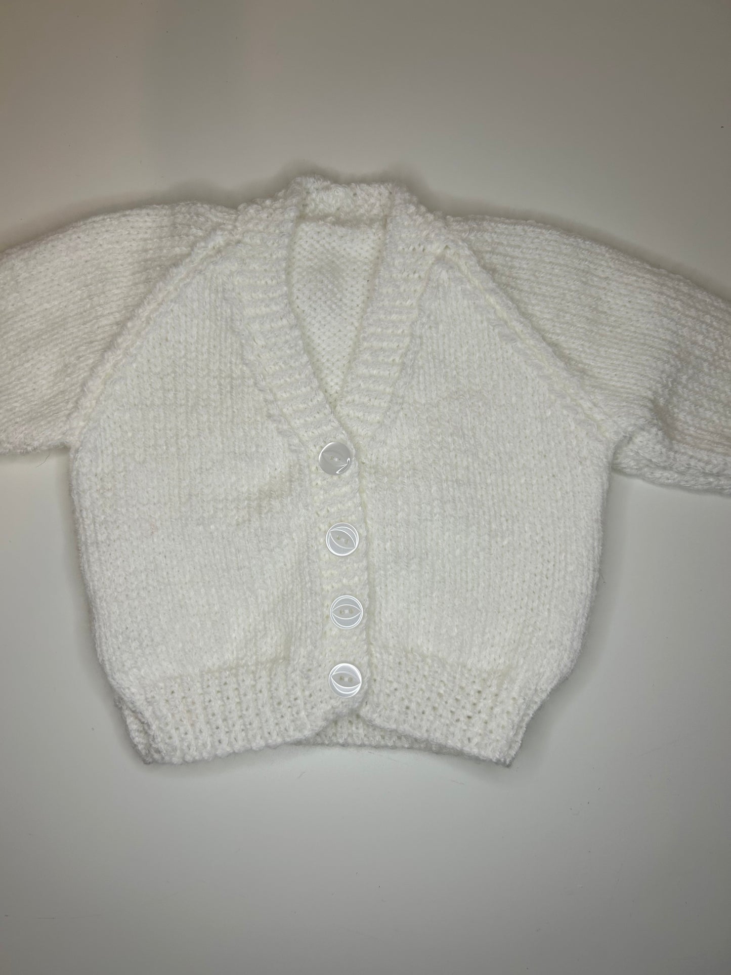 0-3 Months Personalised Hand Knitted Cardigan