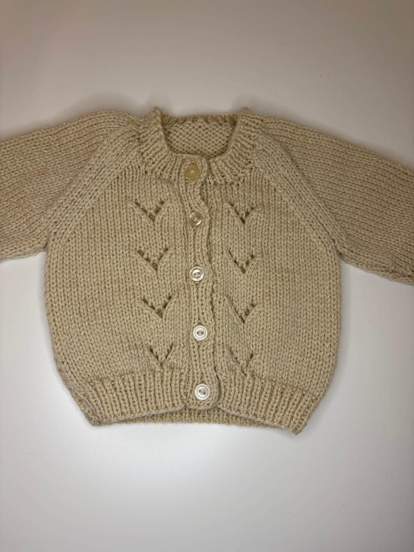 0-3 Months Personalised Hand Knitted Cardigan