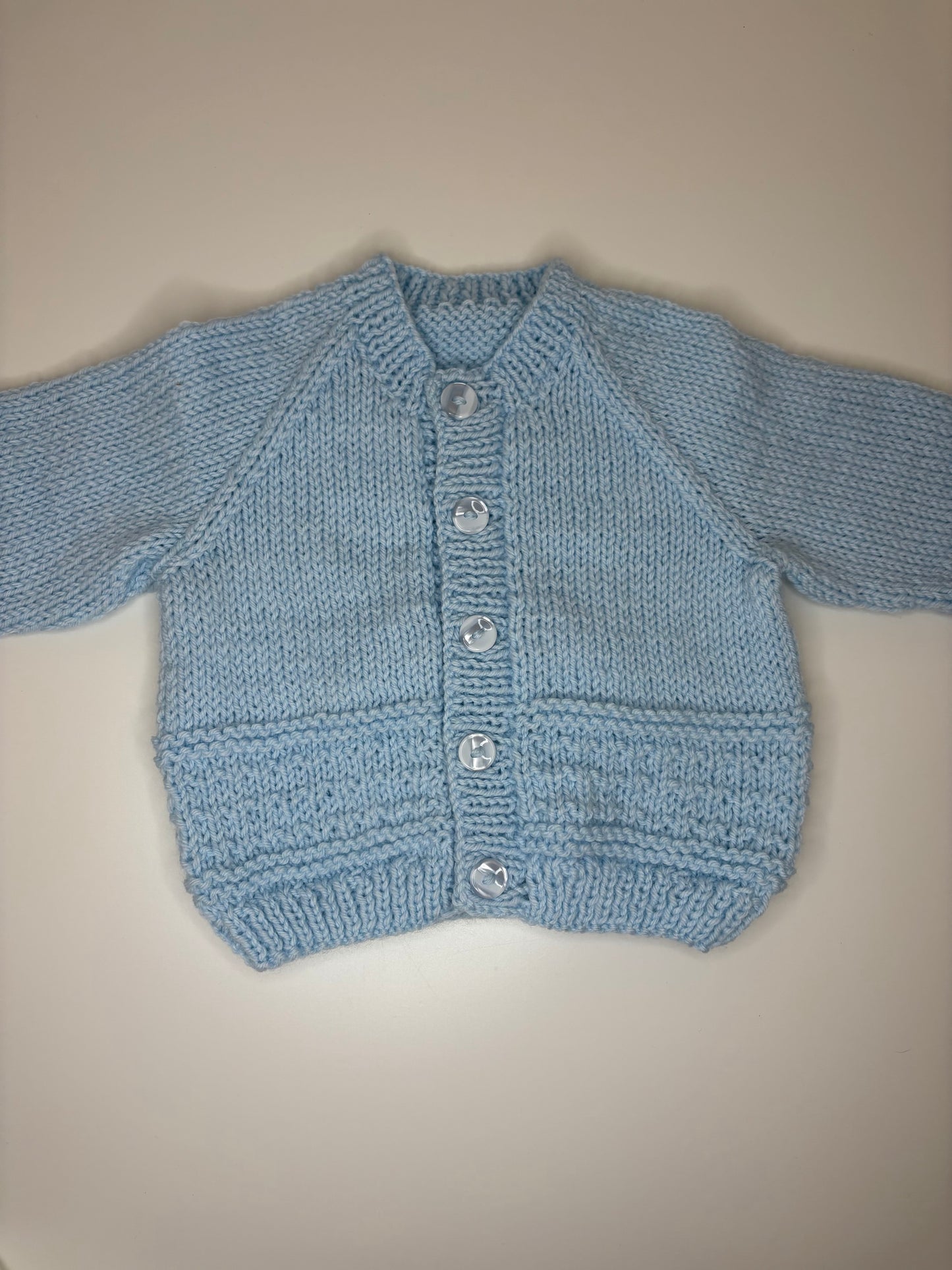 0-3 Months Personalised Hand Knitted Cardigan