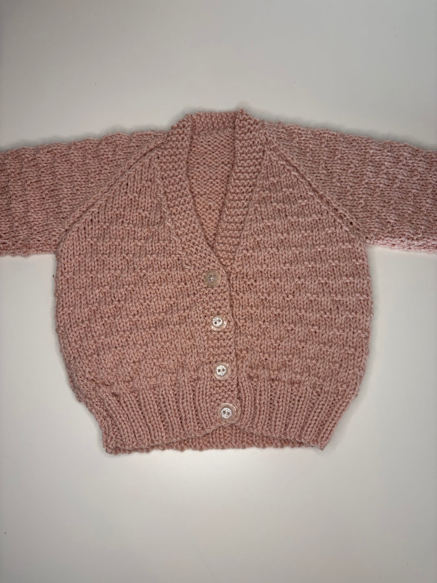 3- 6 Months Personalised Hand Knitted Cardigan