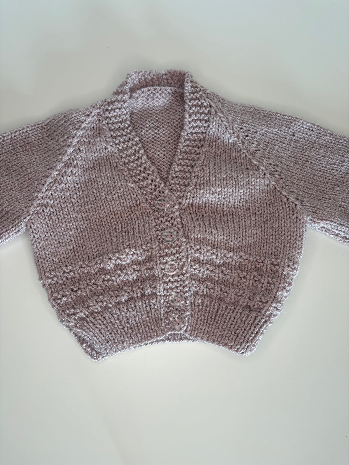 0-3 Months Personalised Hand Knitted Cardigan