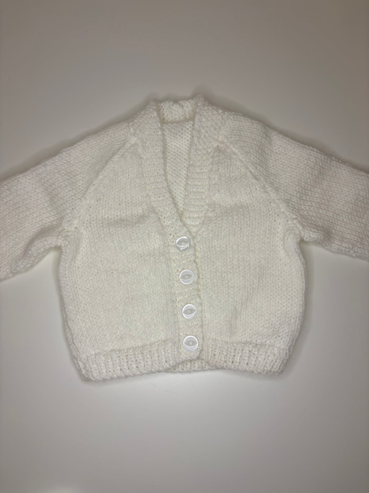 0-3 Months Personalised Hand Knitted Cardigan