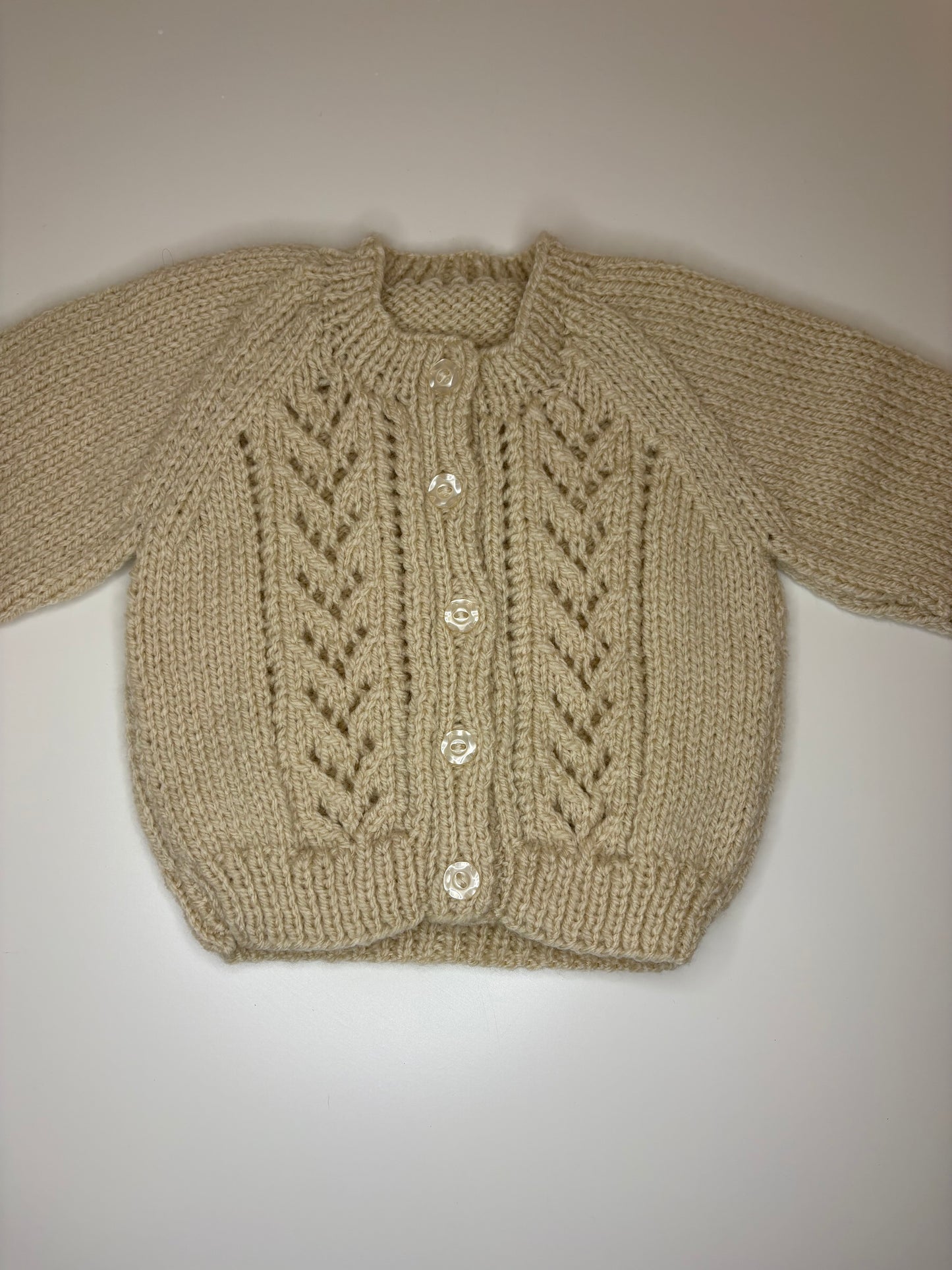 0-3 Months Personalised Hand Knitted Cardigan
