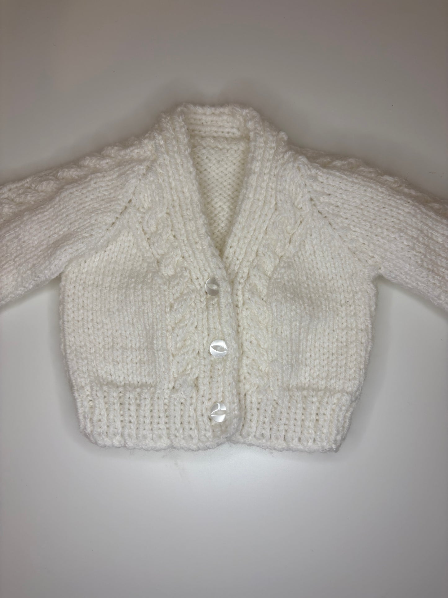 Premature Baby Personalised Hand Knitted Cardigan