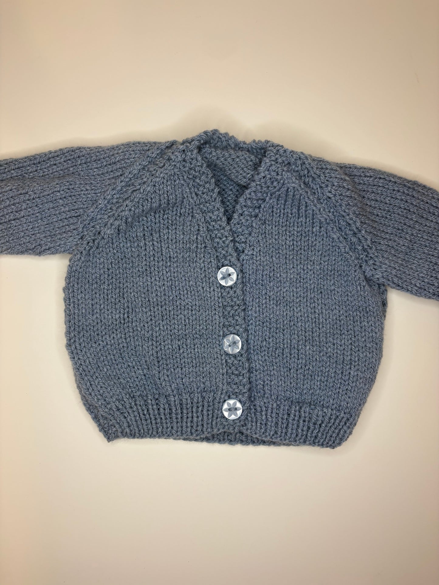 Newborn Personalised Hand Knitted Cardigan