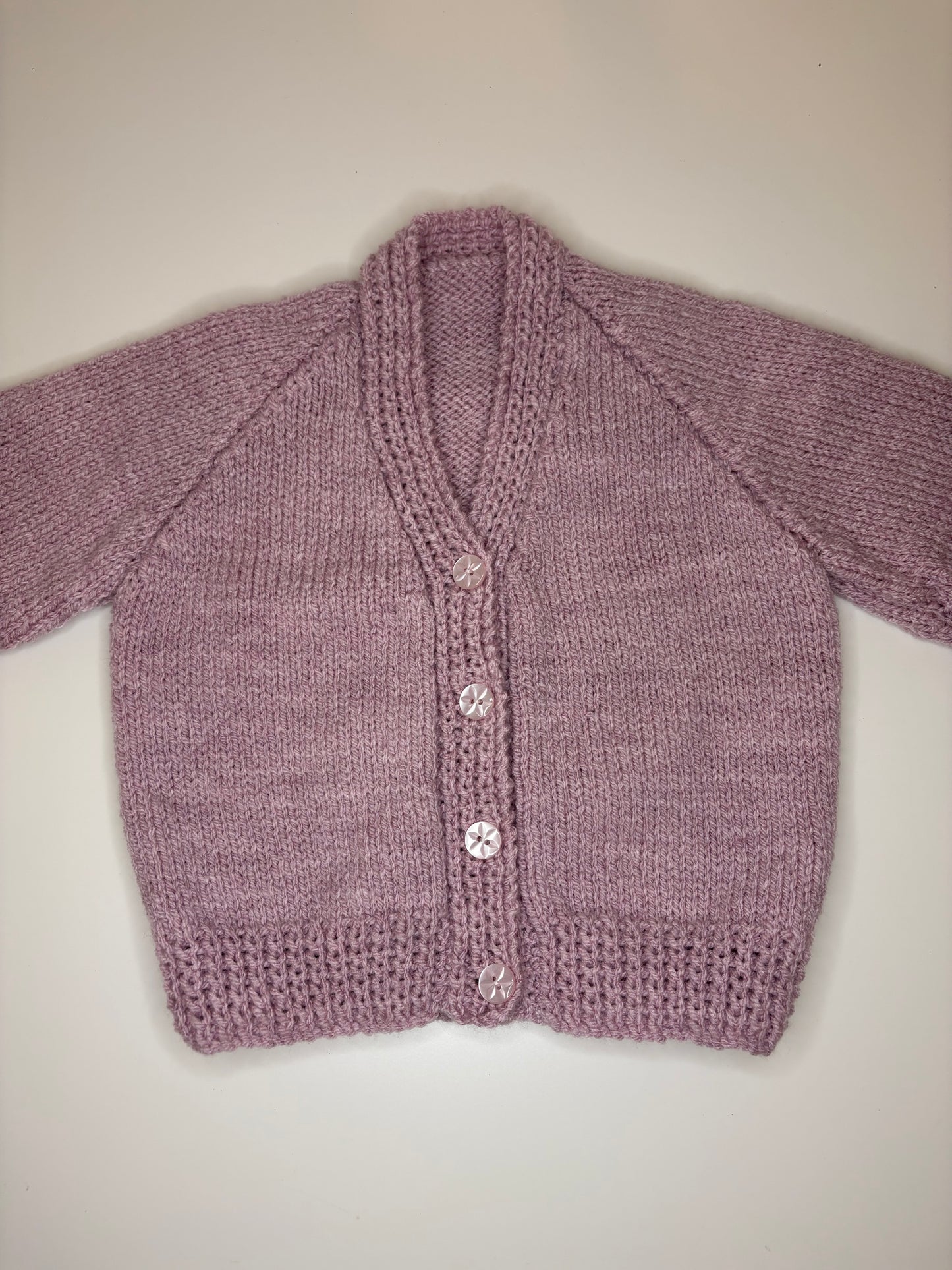 6-12 Months Personalised Hand Knitted Cardigan