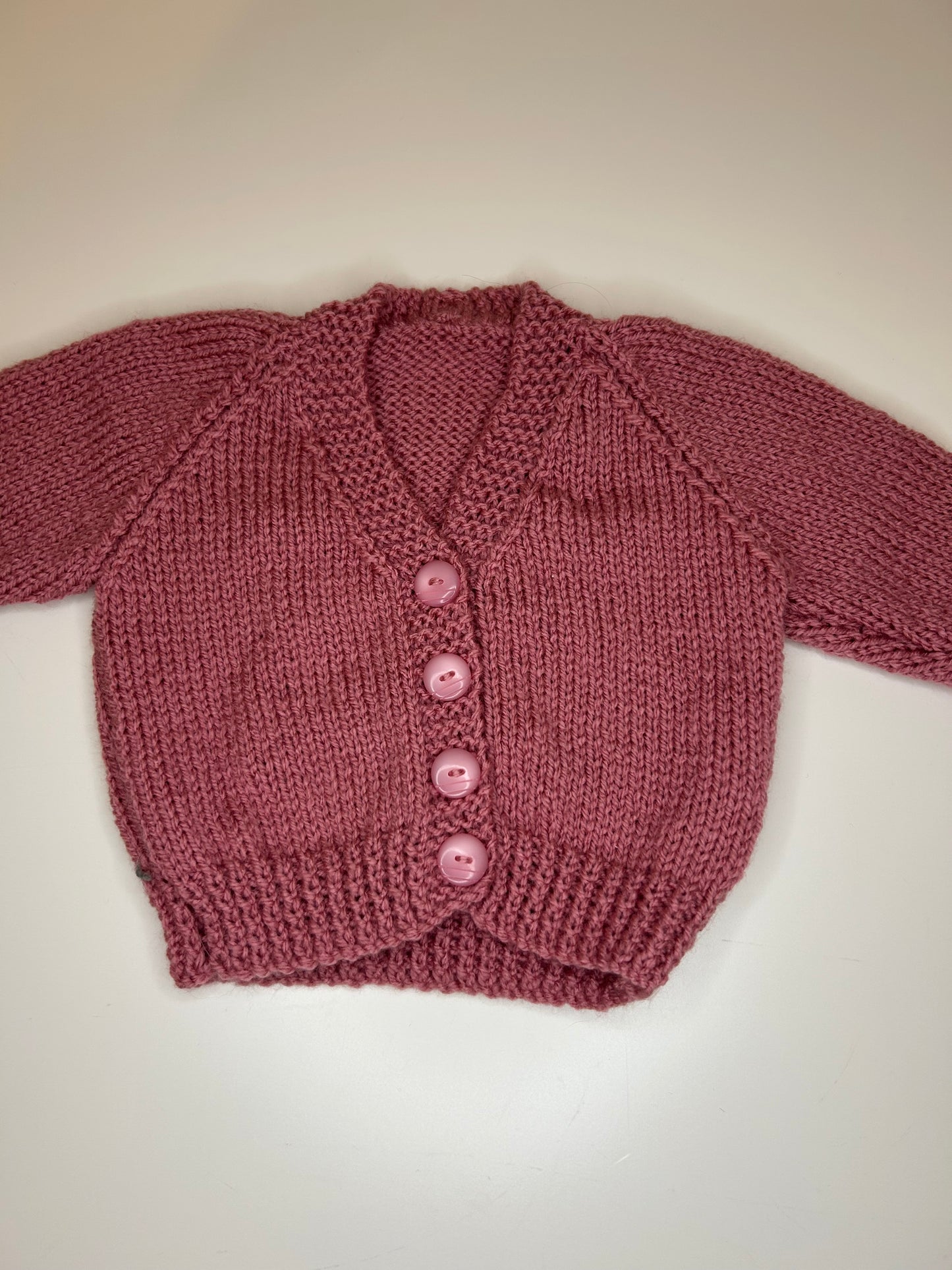 0-3 Months Personalised Hand Knitted Cardigan