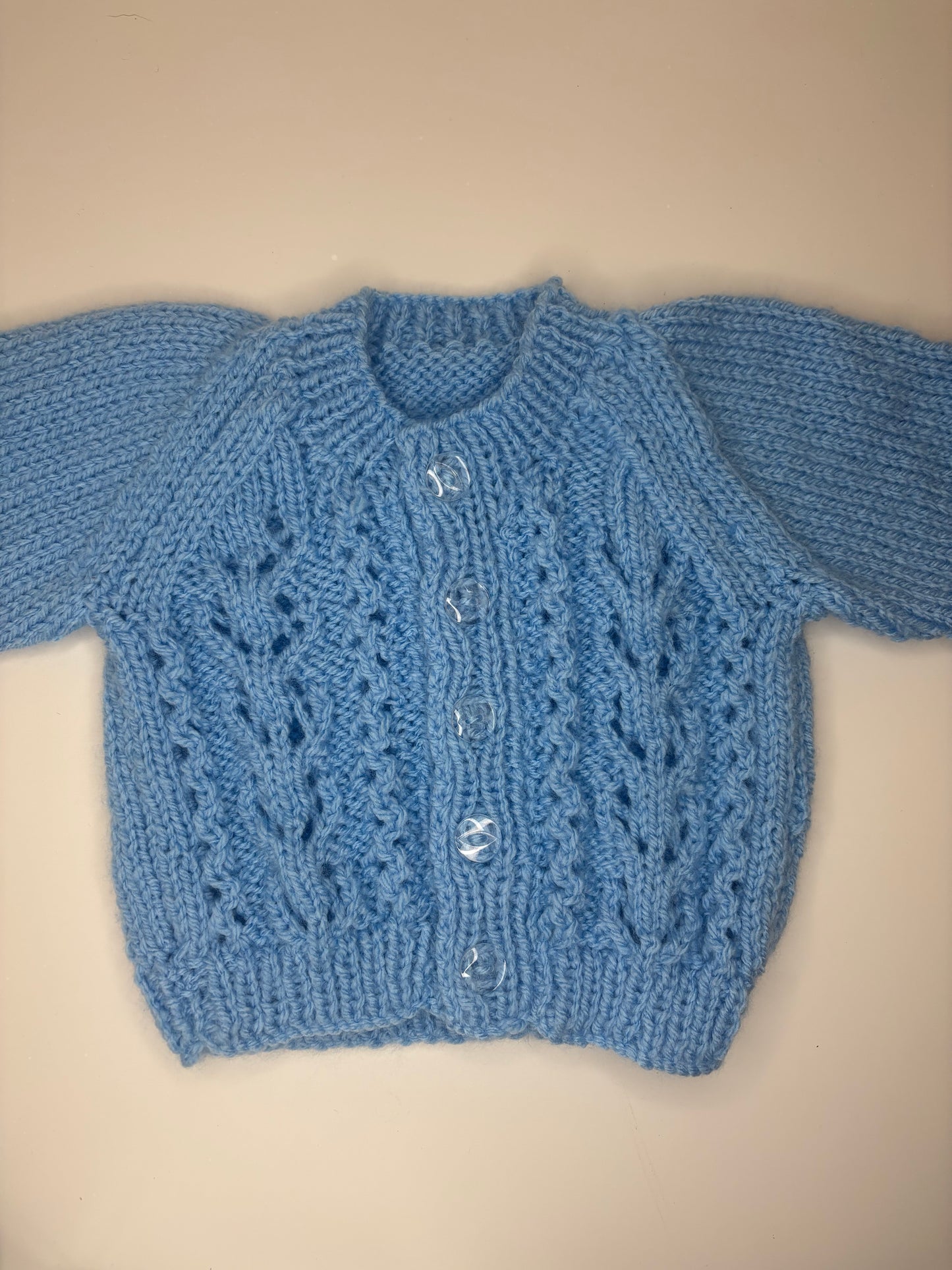 Newborn Personalised Hand Knitted Cardigan