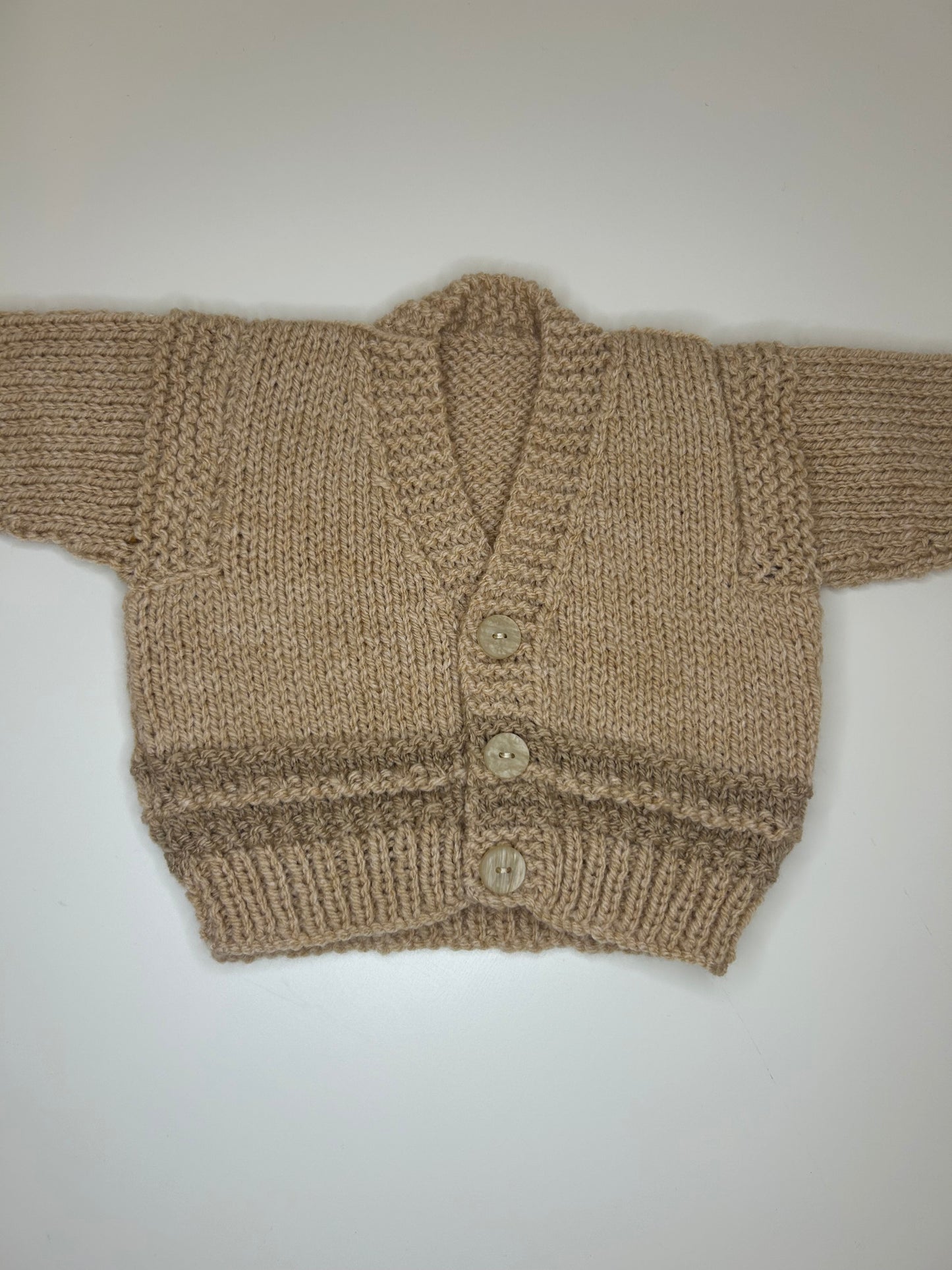 0-3 Months Personalised Hand Knitted Cardigan