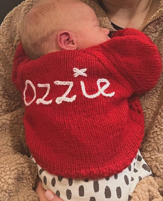 Premature/Tiny Baby Personalised Baby Hand-Knitted Cardigans