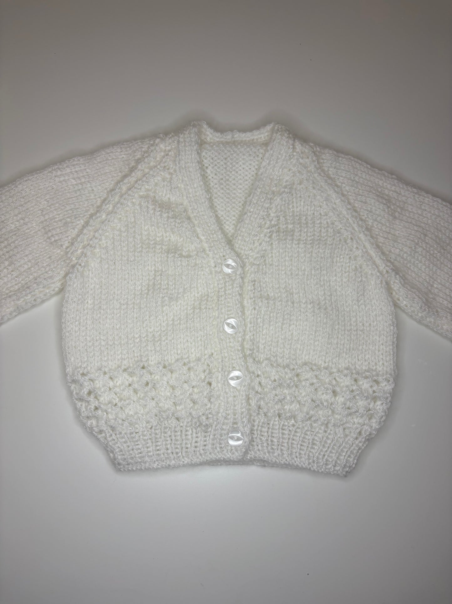0-3 Months Personalised Hand Knitted Cardigan