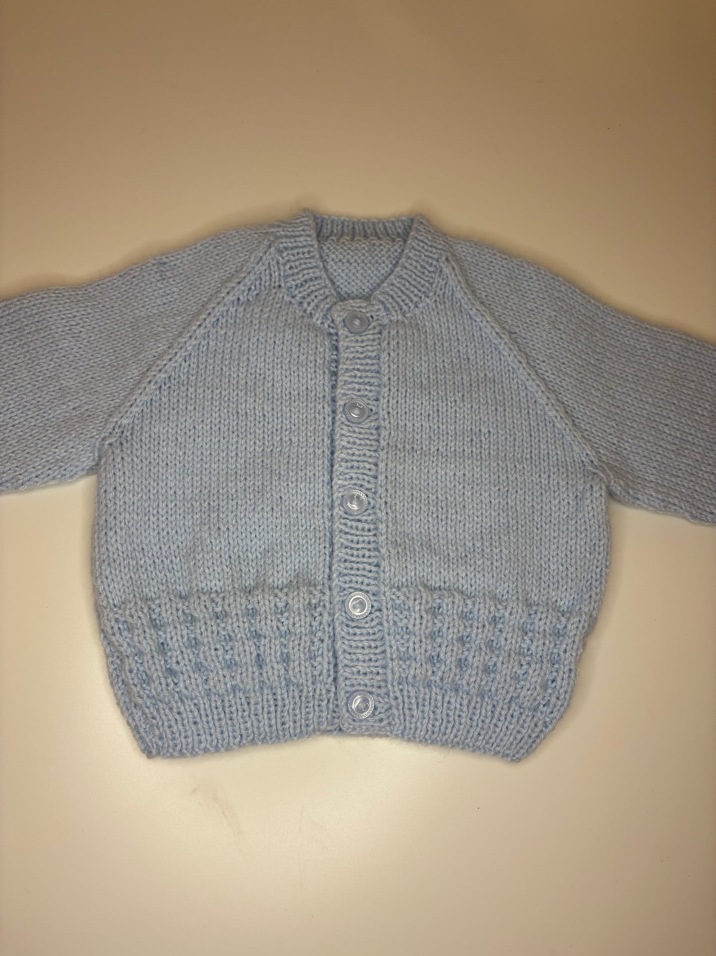 0-3 Months Personalised Hand Knitted Cardigan