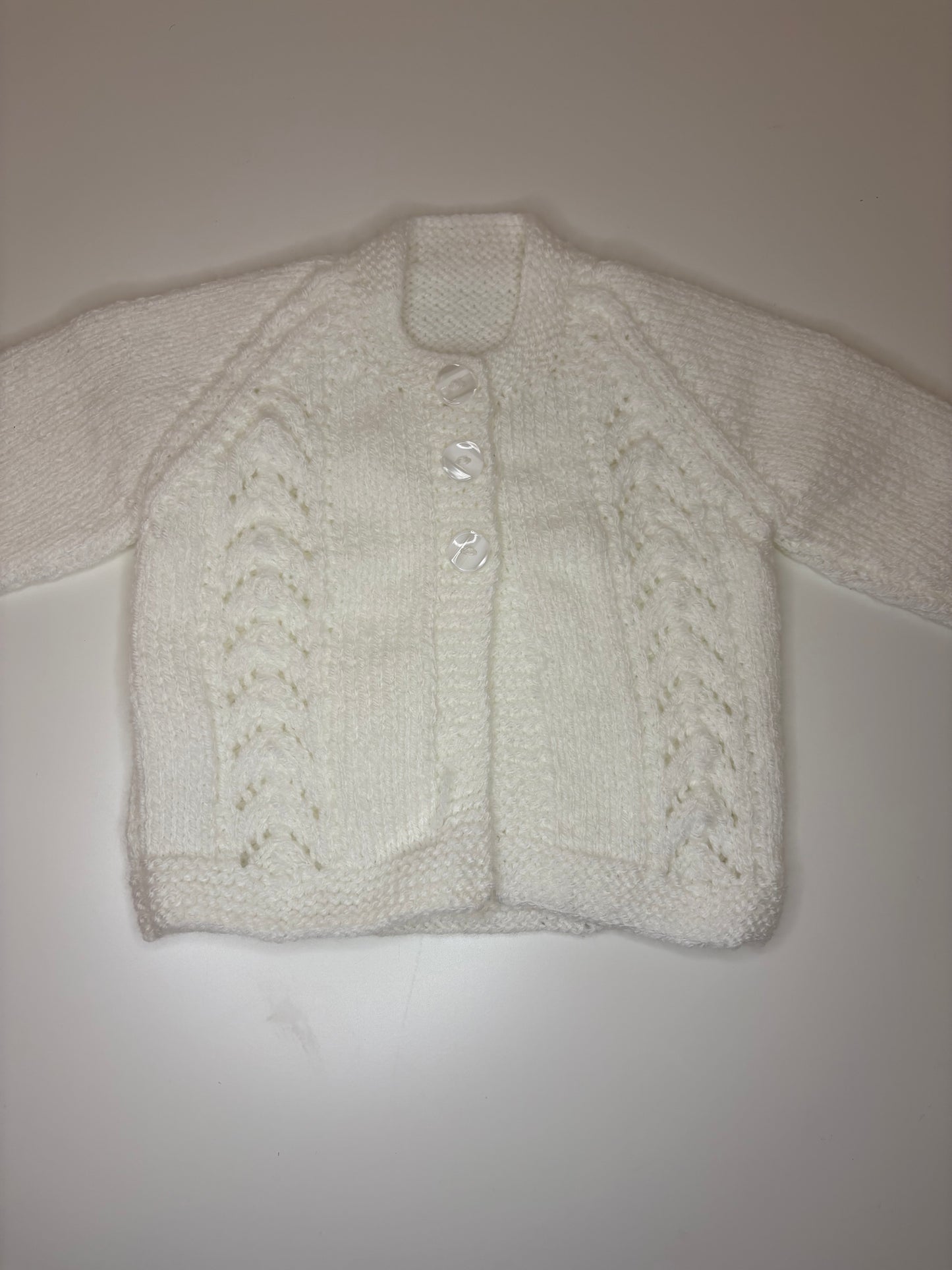 0-3 Months Personalised Hand Knitted Cardigan
