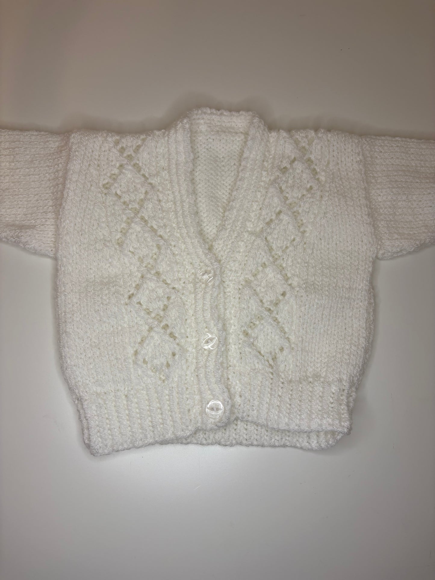 0-3 Months Personalised Hand Knitted Cardigan