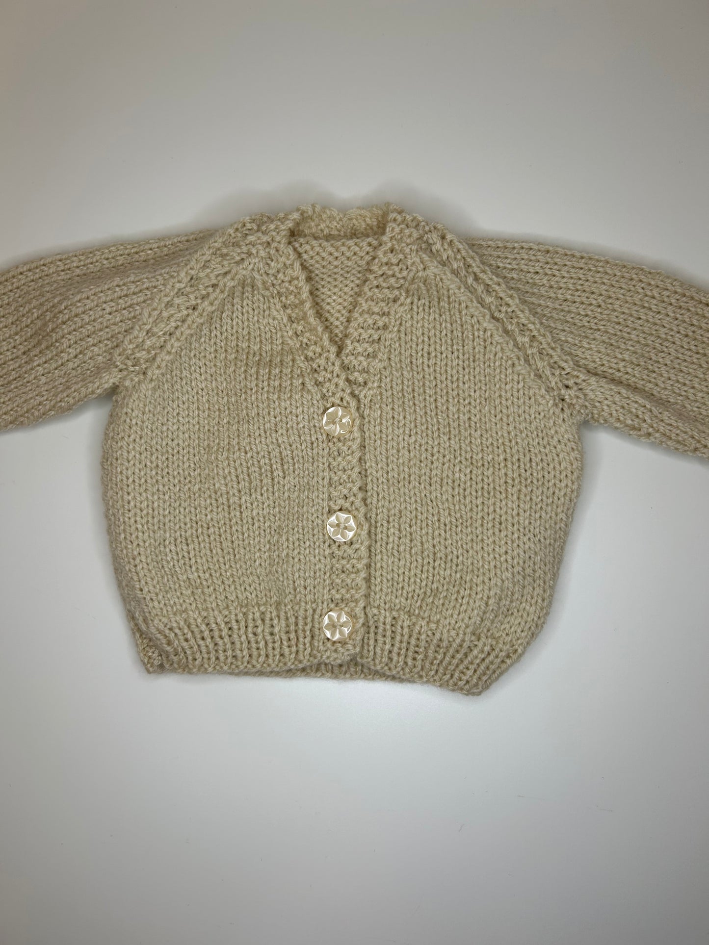 Newborn Personalised Hand Knitted Cardigan