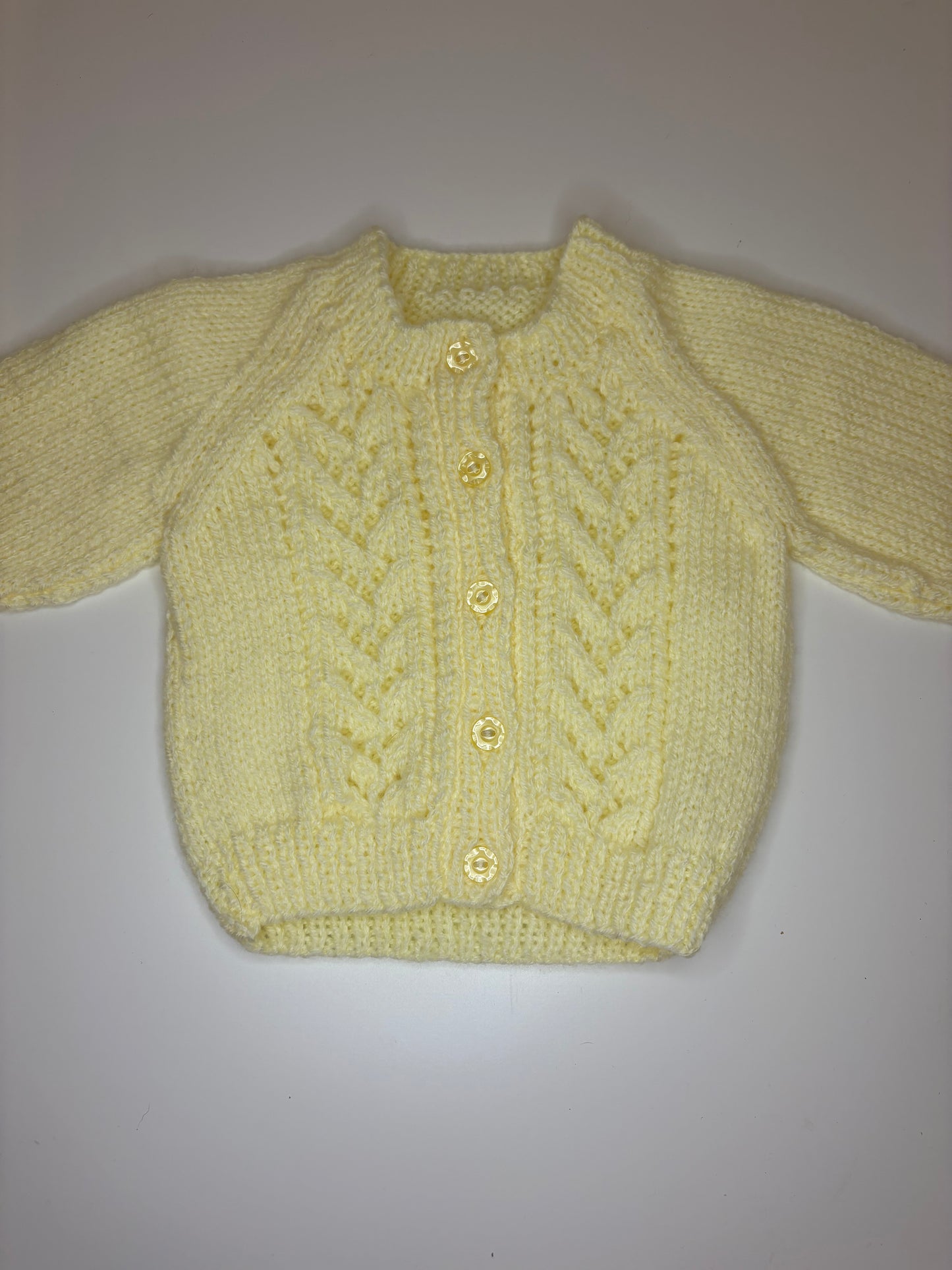 0-3 Months Personalised Hand Knitted Cardigan