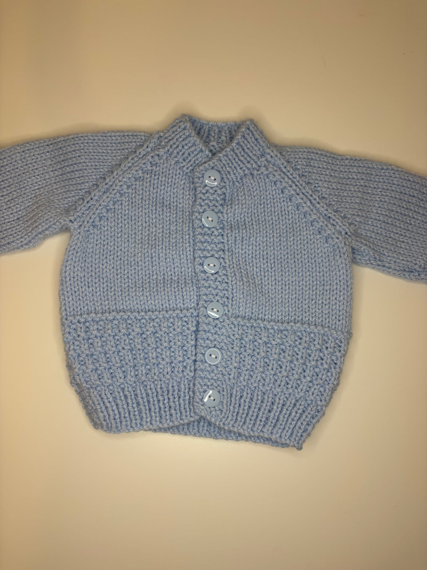 Newborn Personalised Hand Knitted Cardigan