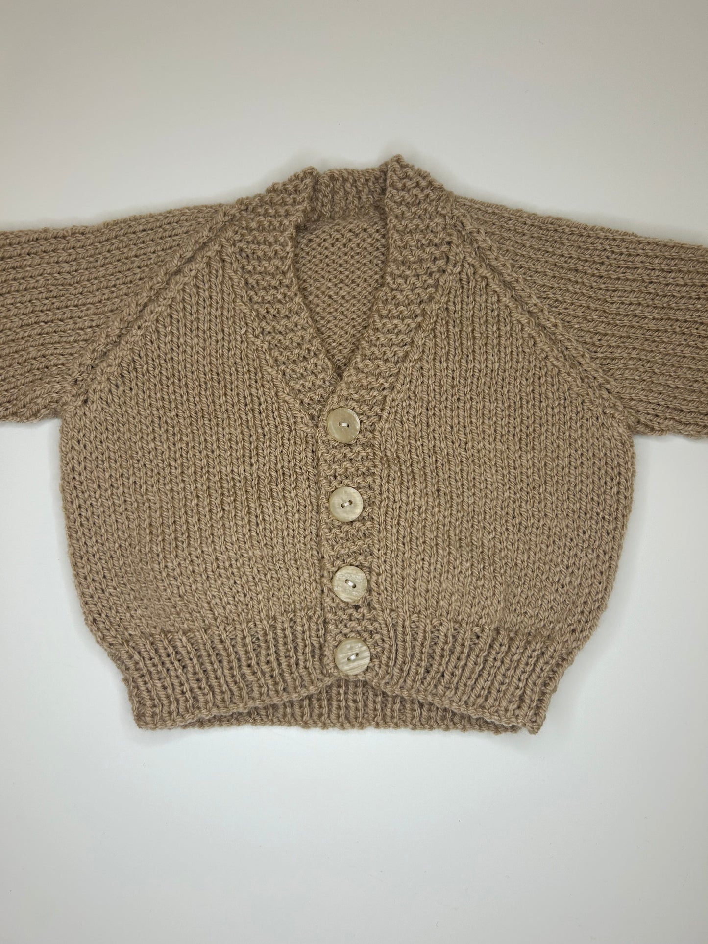 0-3 Months Personalised Hand Knitted Cardigan