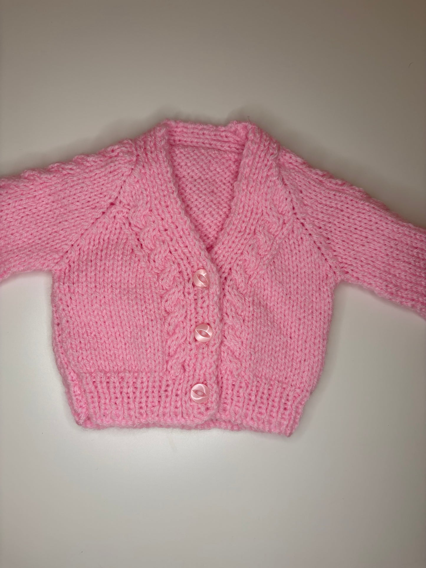 Premature Baby Personalised Hand Knitted Cardigan