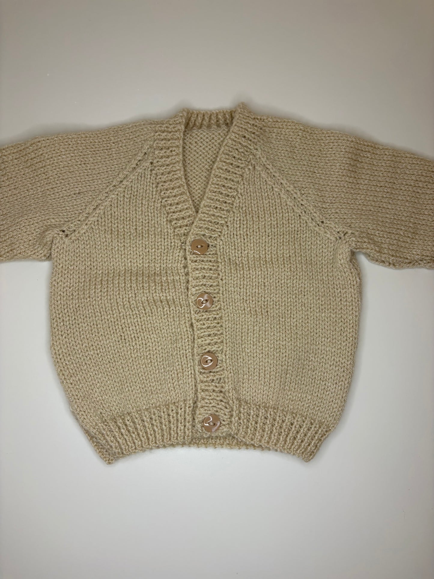 3- 6 Months Personalised Hand Knitted Cardigan