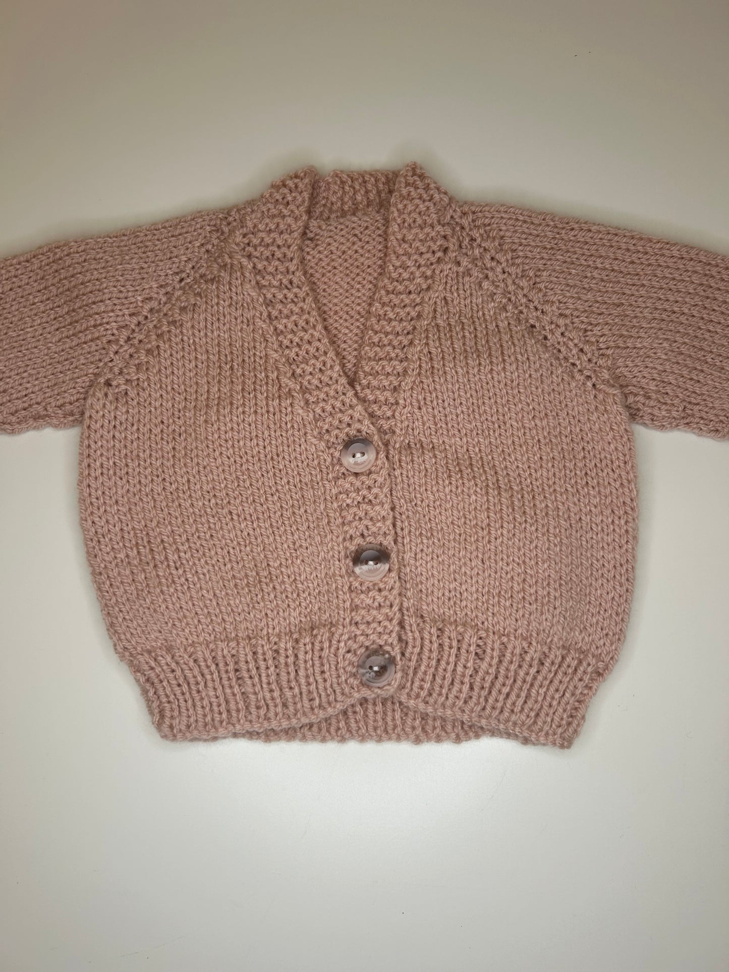 0-3 Months Personalised Hand Knitted Cardigan