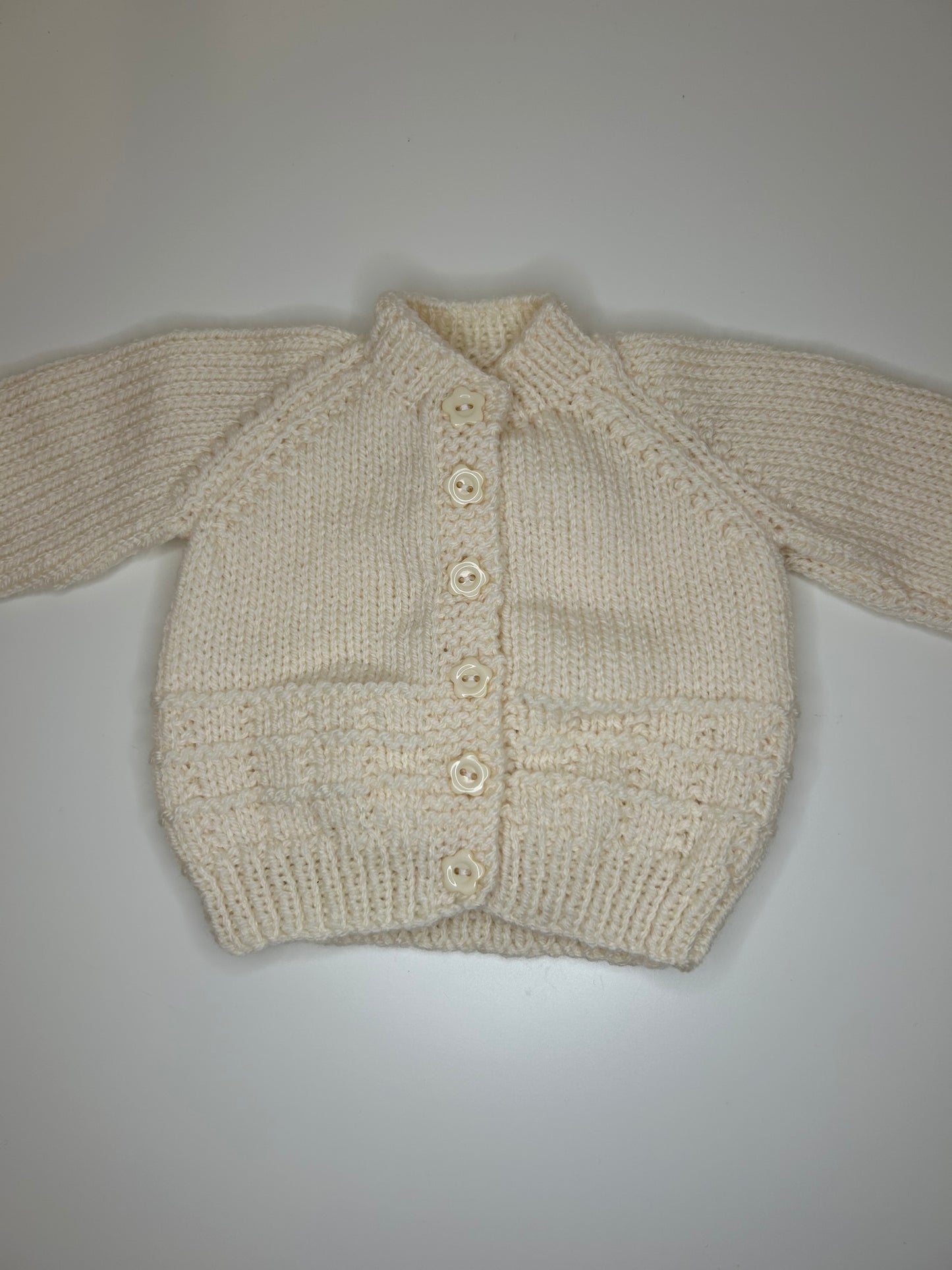 Newborn Personalised Hand Knitted Cardigan