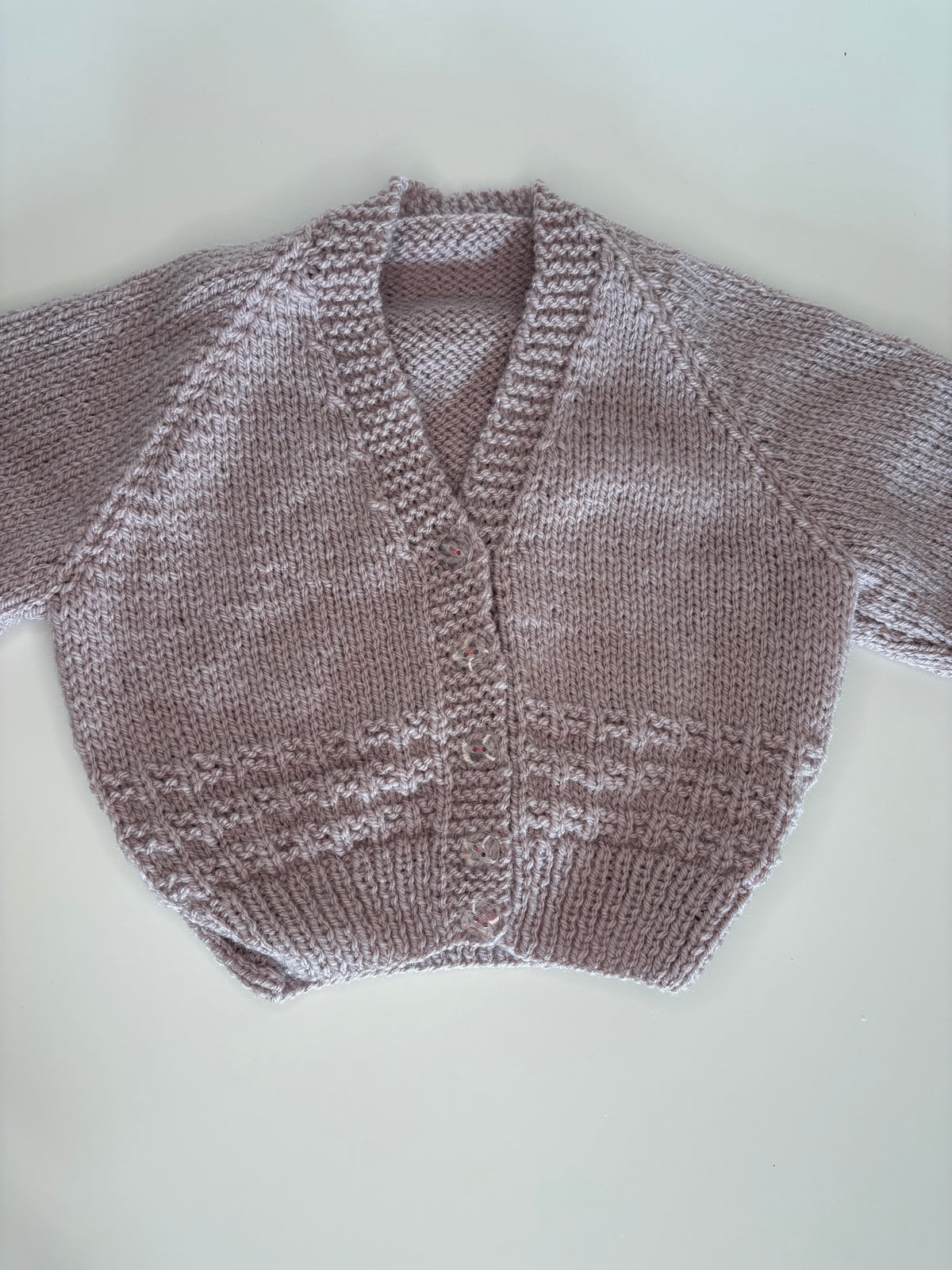 6-12 Months Personalised Hand Knitted Cardigan