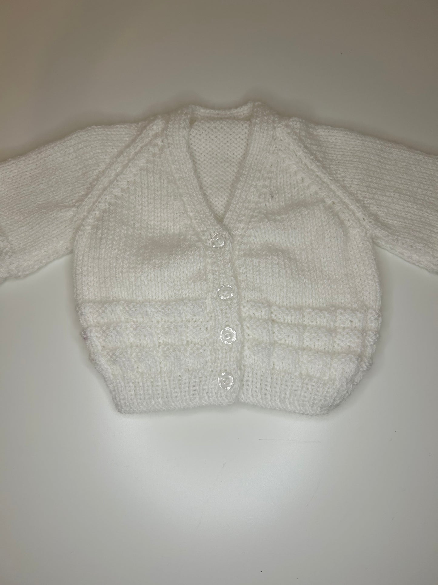 0-3 Months Personalised Hand Knitted Cardigan