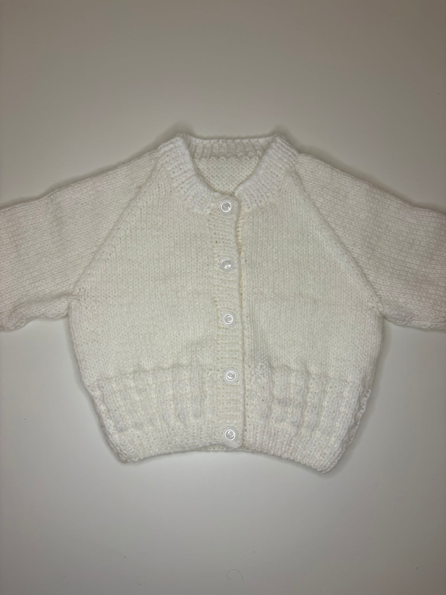 0-3 Months Personalised Hand Knitted Cardigan