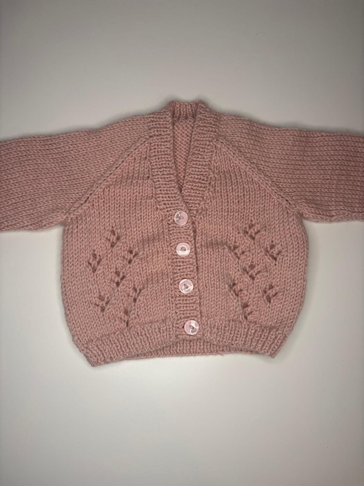 0-3 Months Personalised Hand Knitted Cardigan