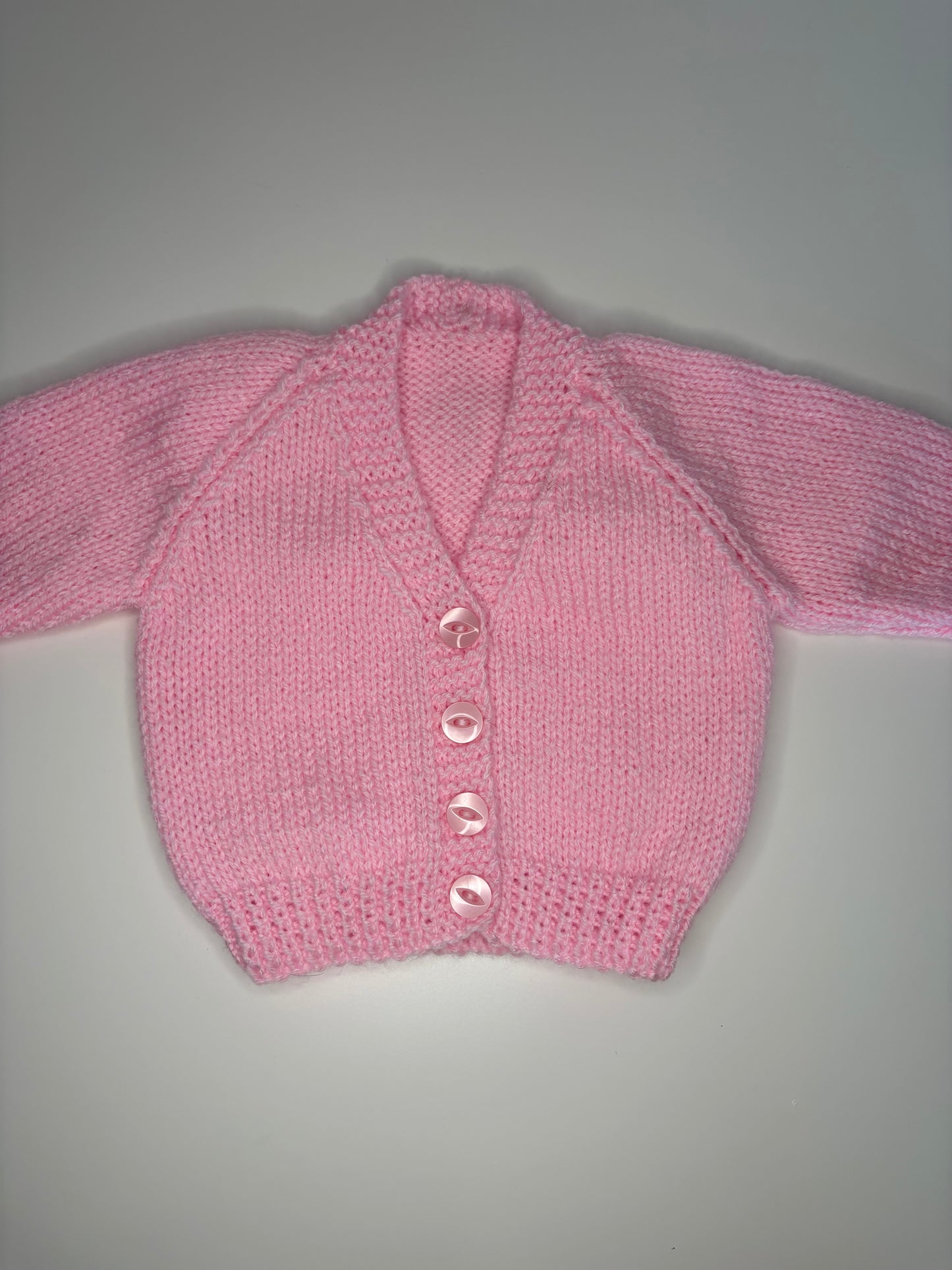 0-3 Months Personalised Hand Knitted Cardigan