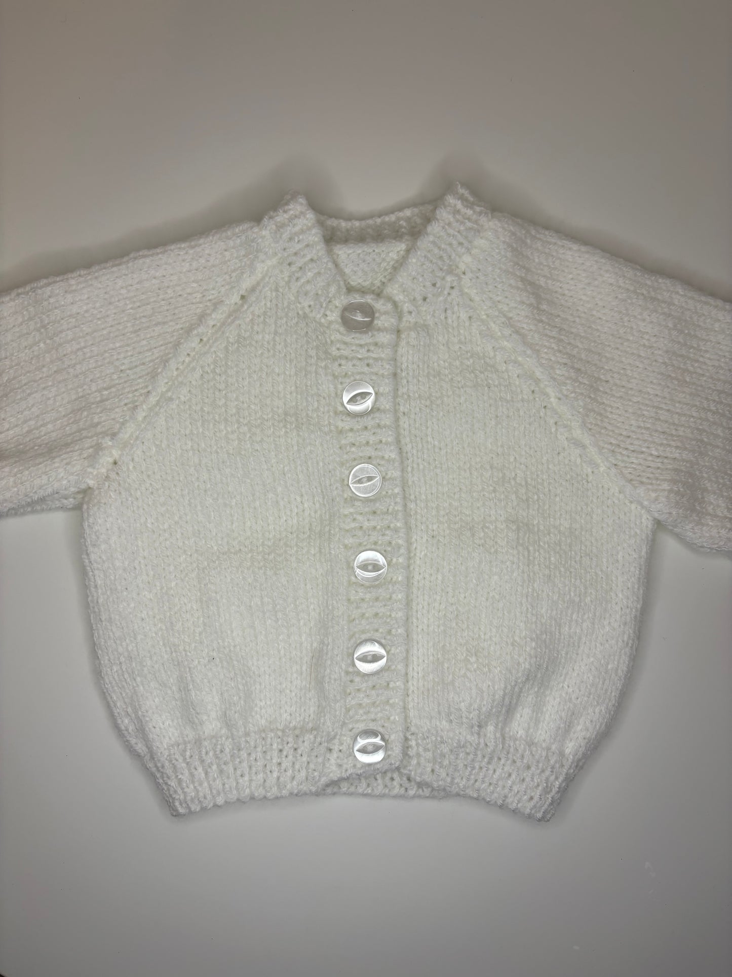 0-3 Months Personalised Hand Knitted Cardigan