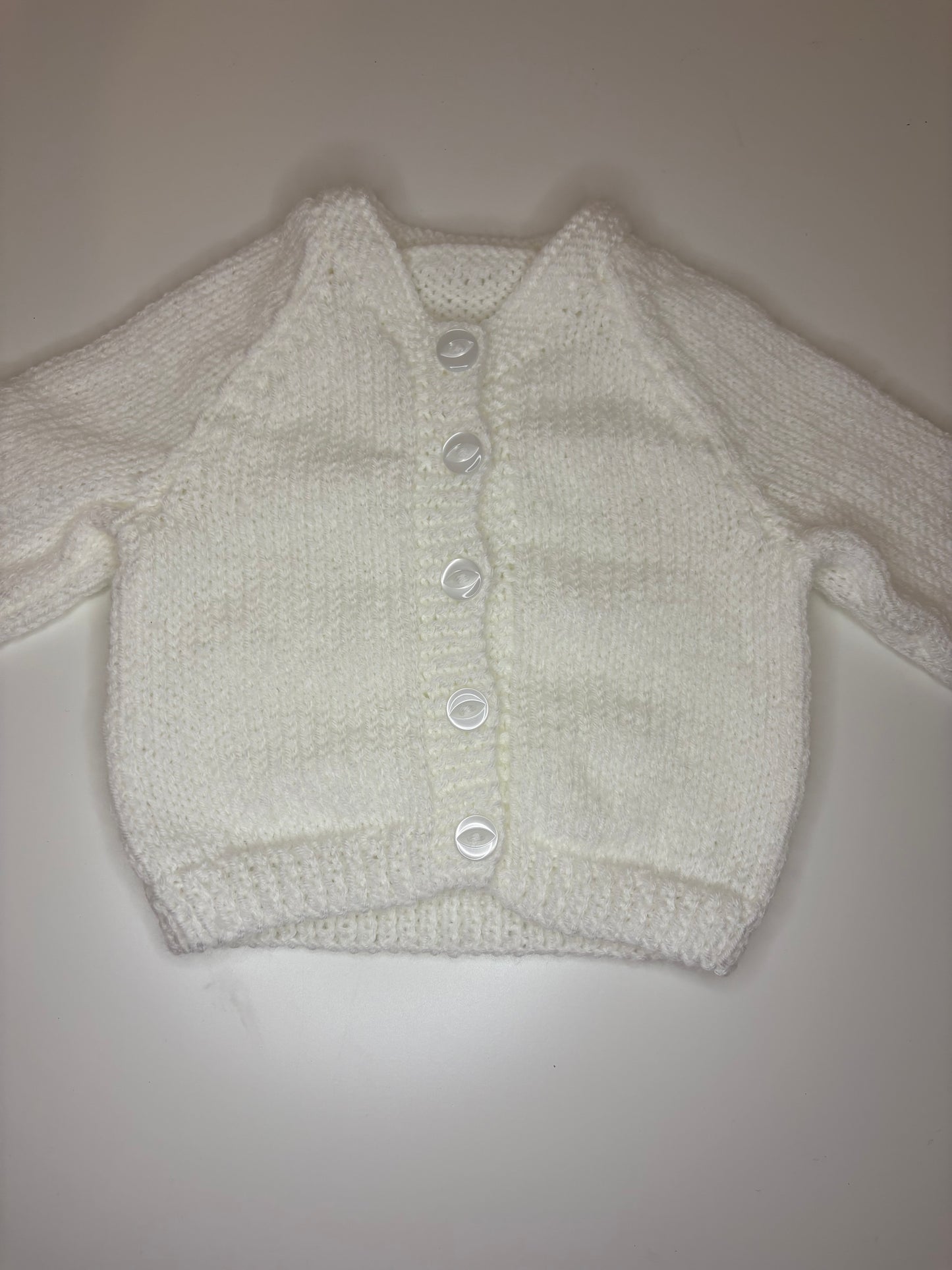 0-3 Months Personalised Hand Knitted Cardigan