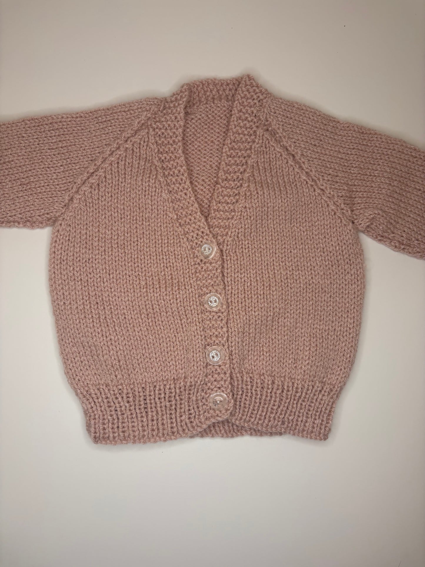 3- 6 Months Personalised Hand Knitted Cardigan