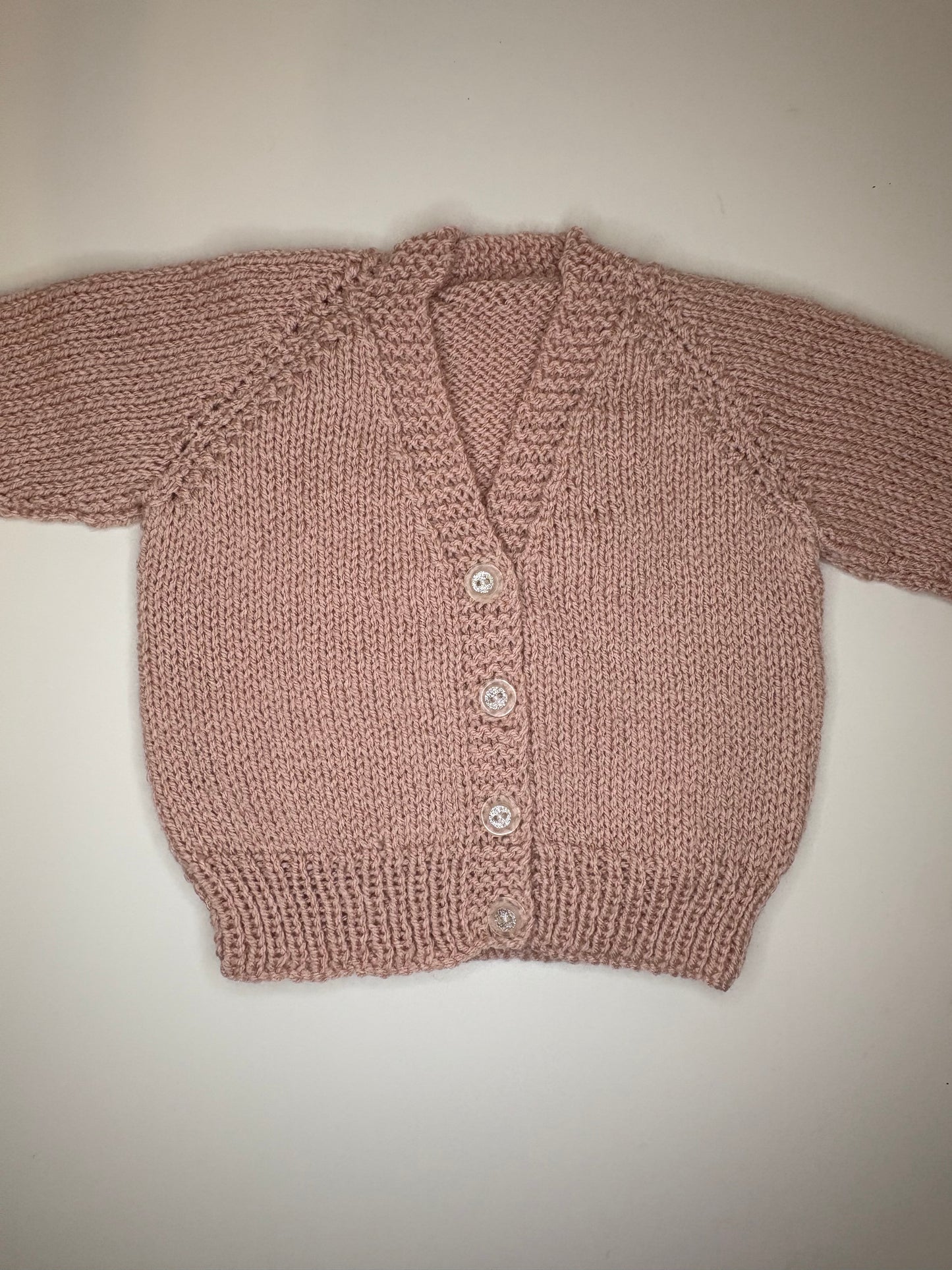 3- 6 Months Personalised Hand Knitted Cardigan