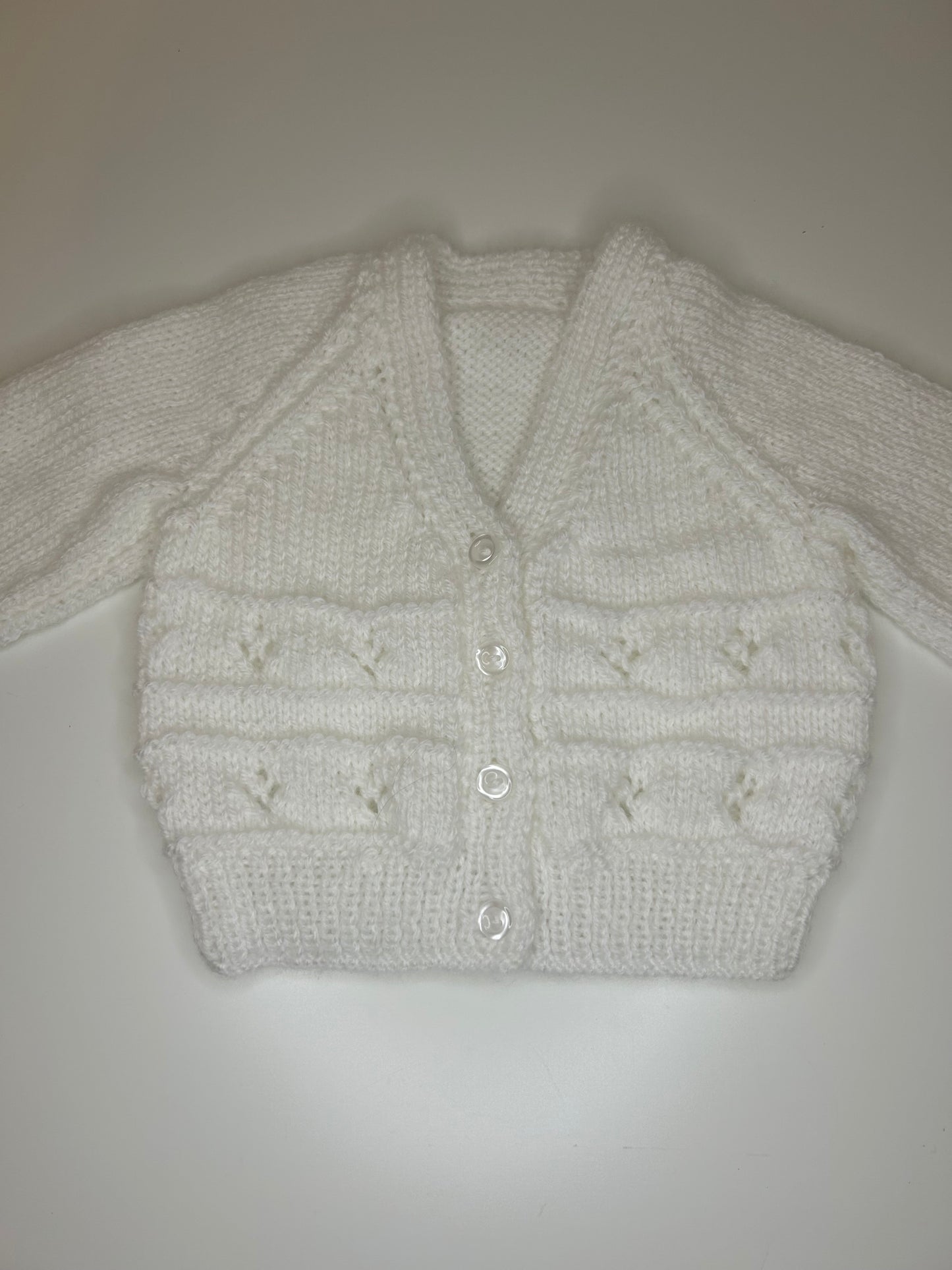 0-3 Months Personalised Hand Knitted Cardigan