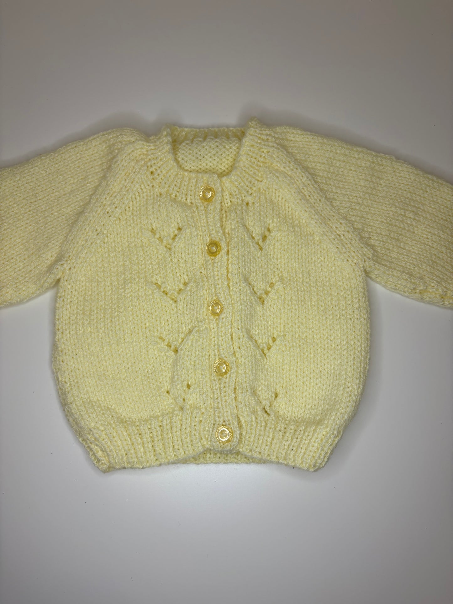 0-3 Months Personalised Hand Knitted Cardigan