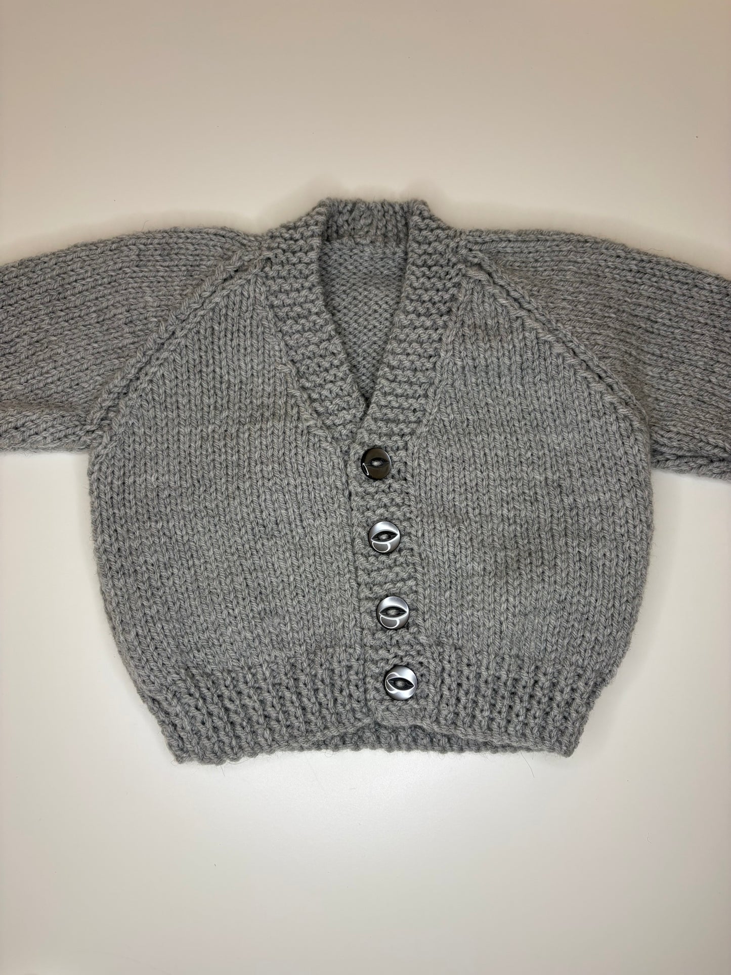 0-3 Months Personalised Hand Knitted Cardigan