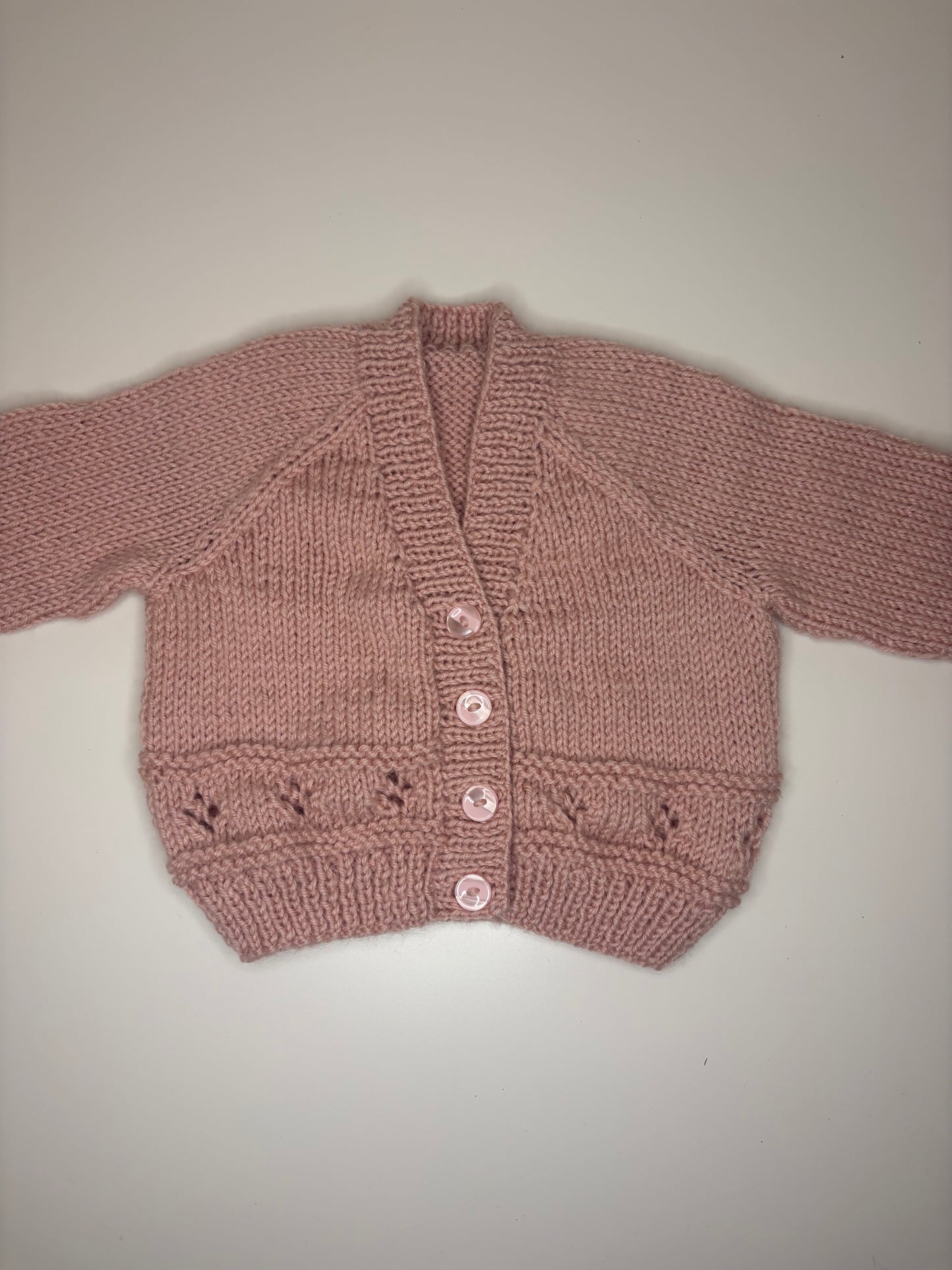 0-3 Months Personalised Hand Knitted Cardigan
