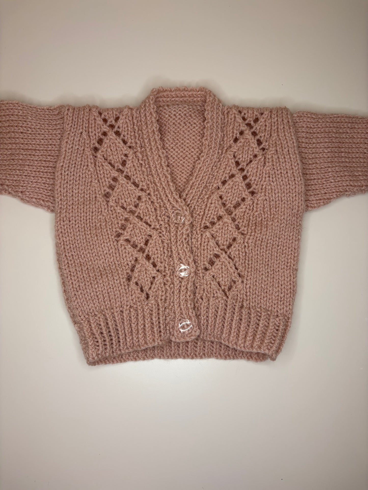 0-3 Months Personalised Hand Knitted Cardigan