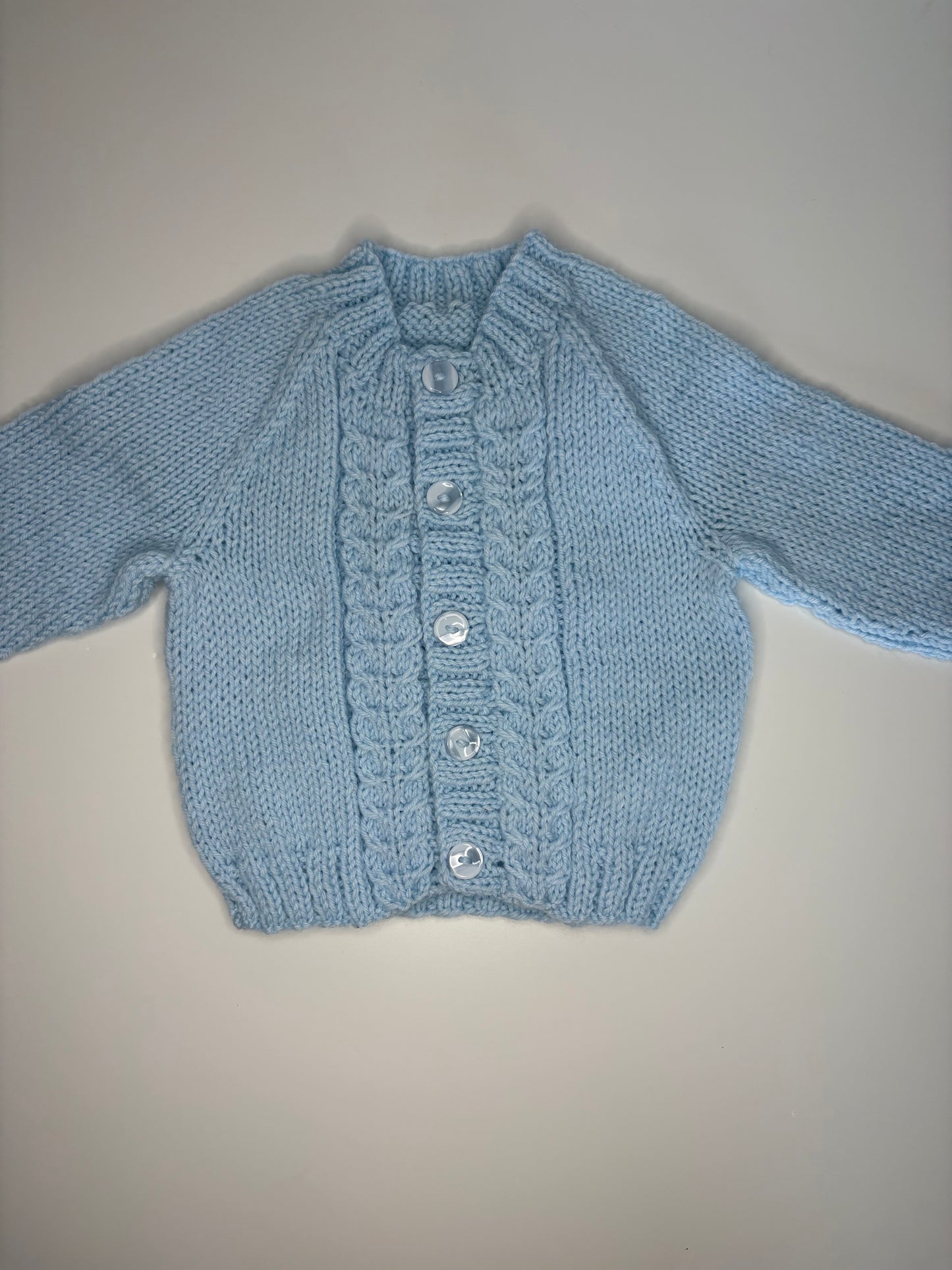 0-3 Months Personalised Hand Knitted Cardigan