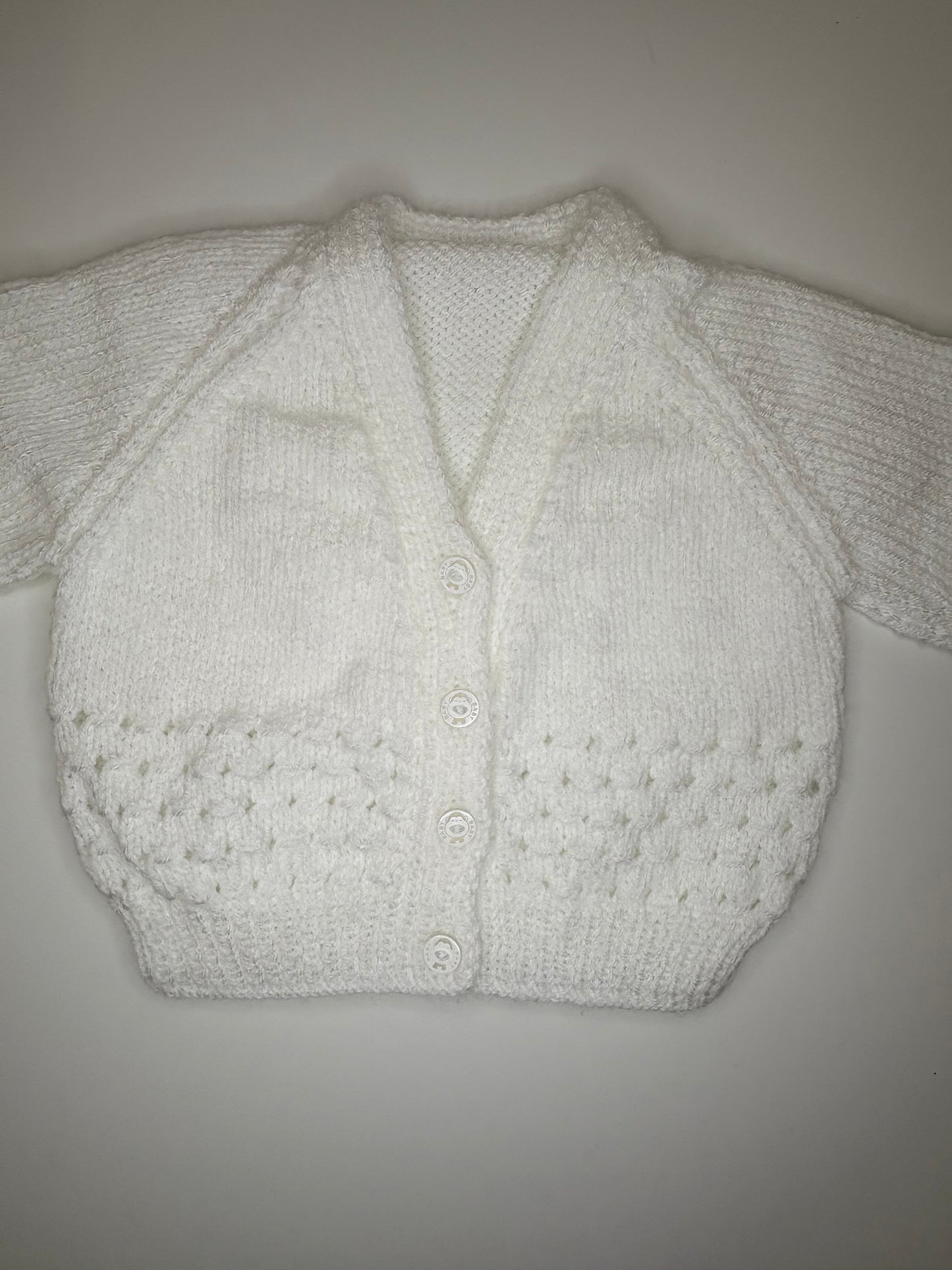 3- 6 Months Personalised Hand Knitted Cardigan