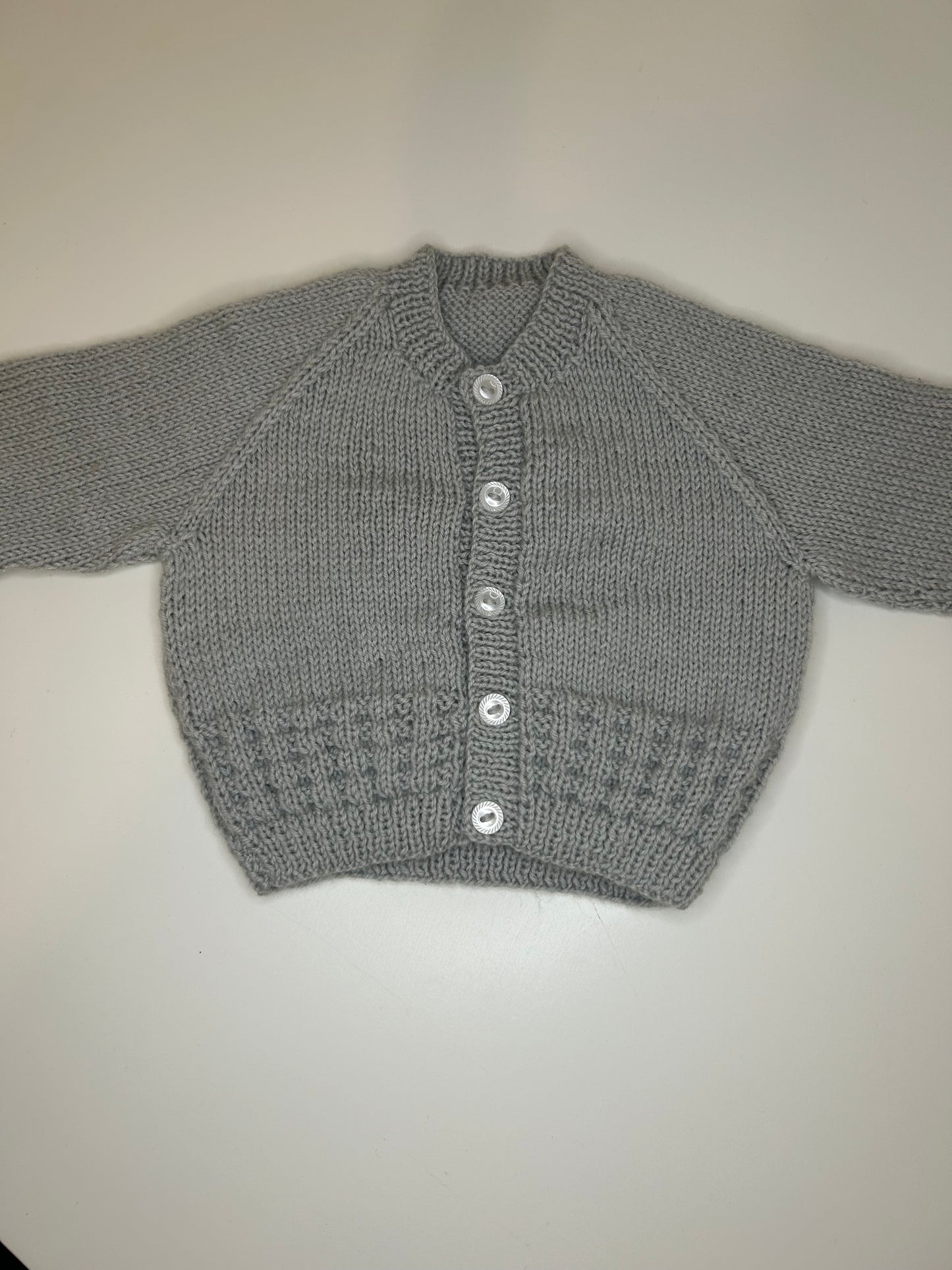 0-3 Months Personalised Hand Knitted Cardigan