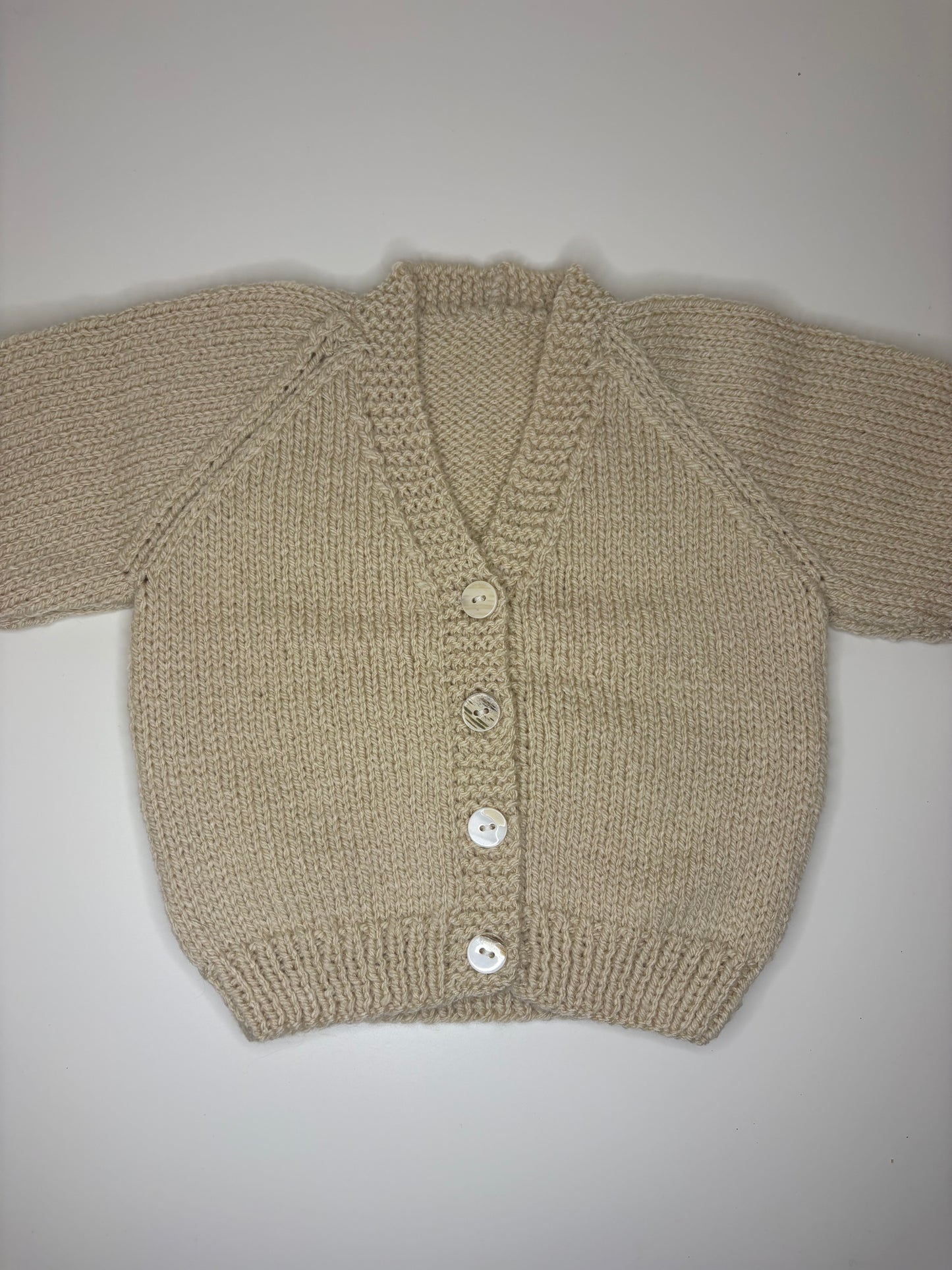 3- 6 Months Personalised Hand Knitted Cardigan