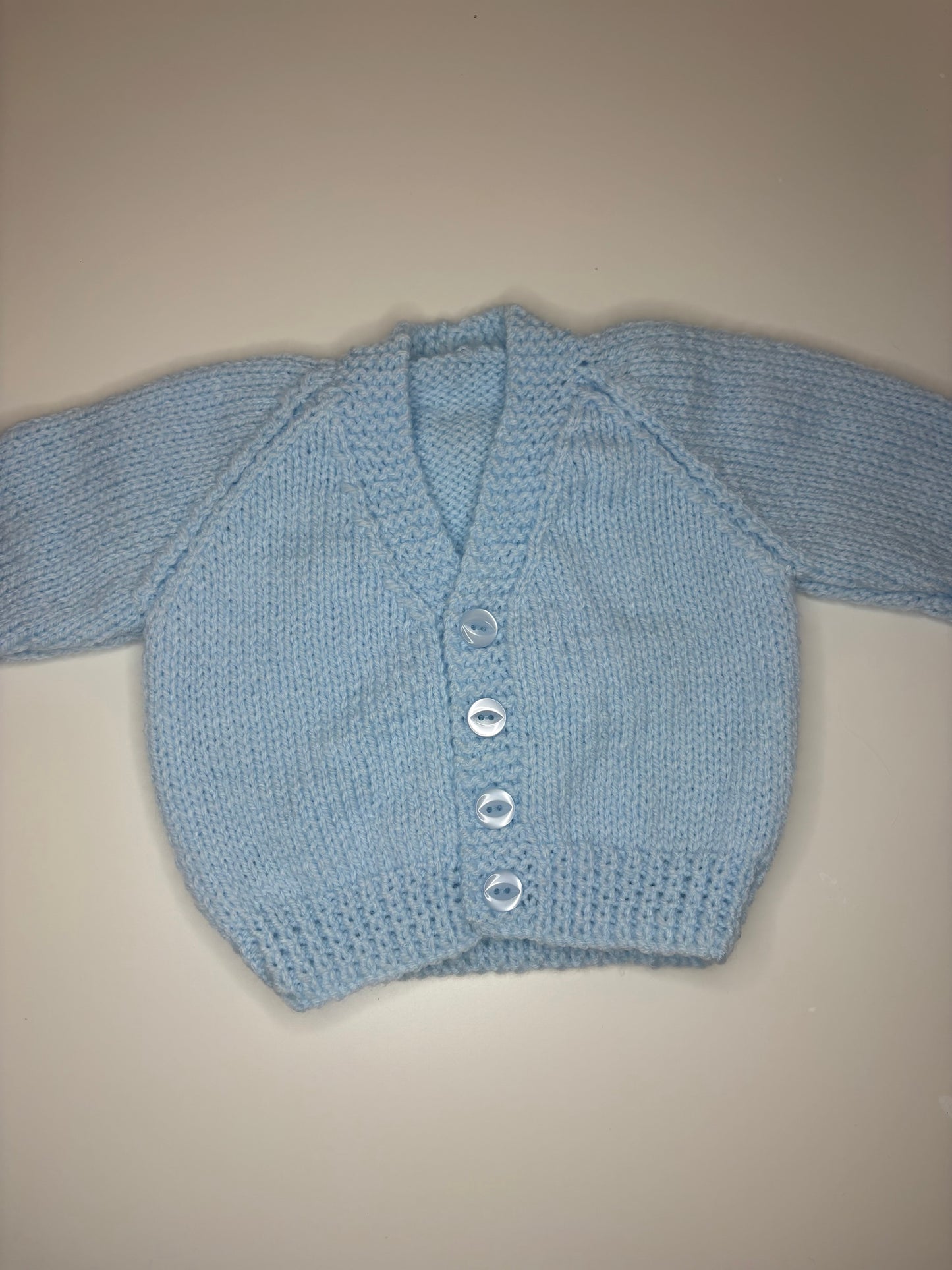 0-3 Months Personalised Hand Knitted Cardigan